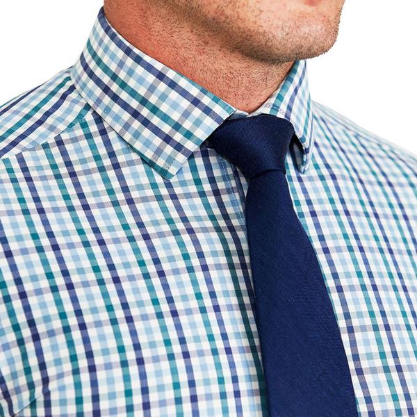 "The Parker" Navy, Light Blue and Pine Green Gingham