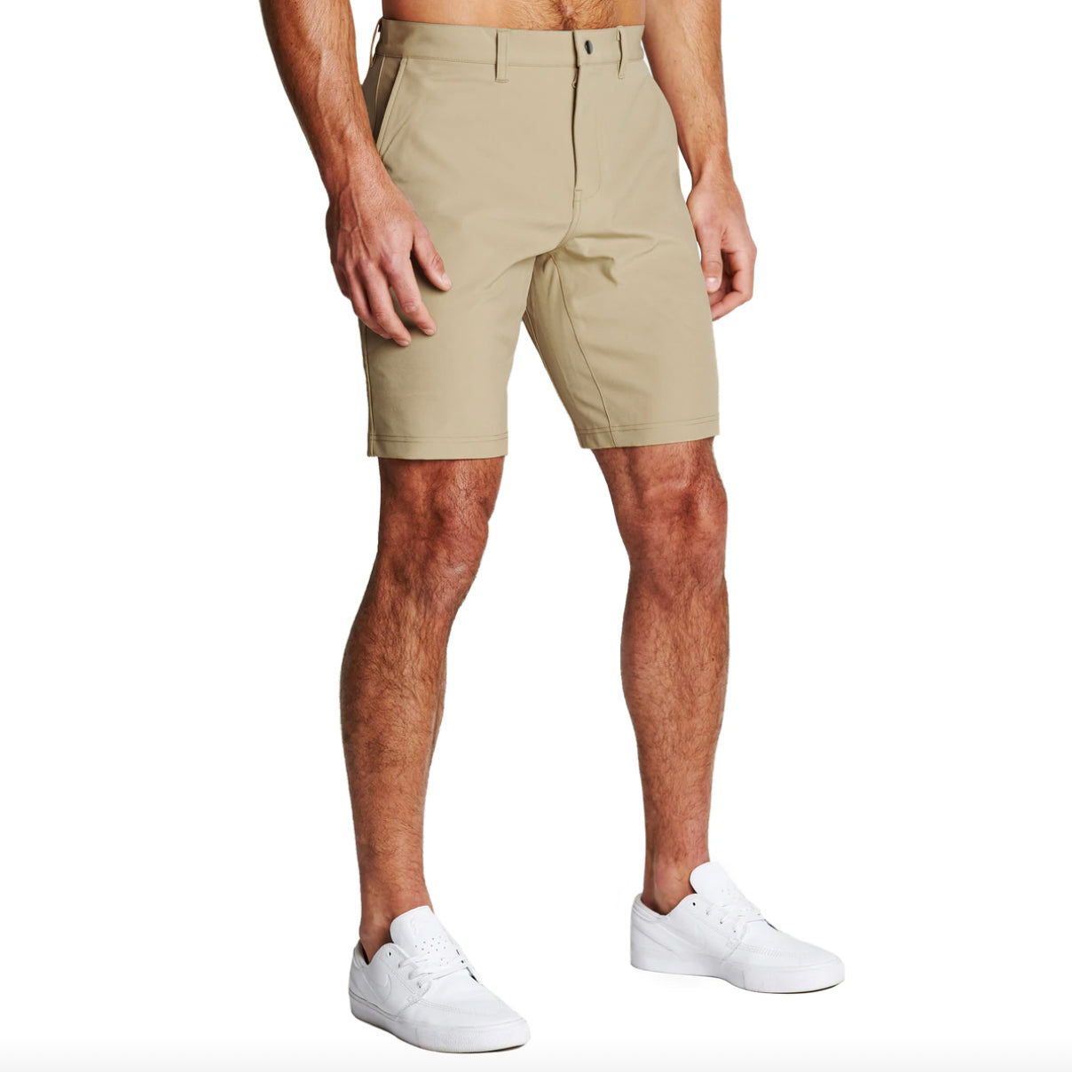 Athletic Fit Shorts - Mid Khaki