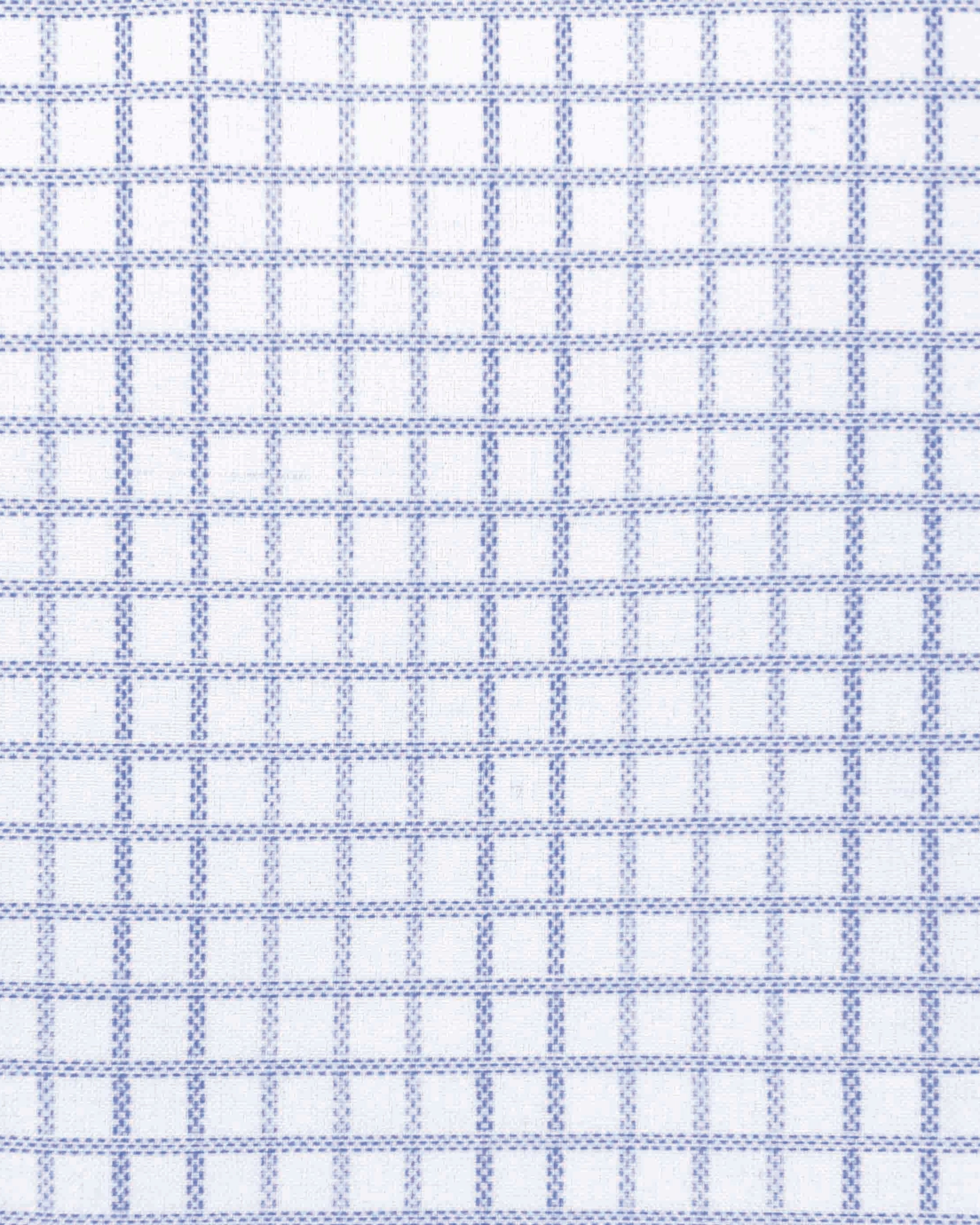 "The Baxter" Blue Mini Line Patterned Windowpane