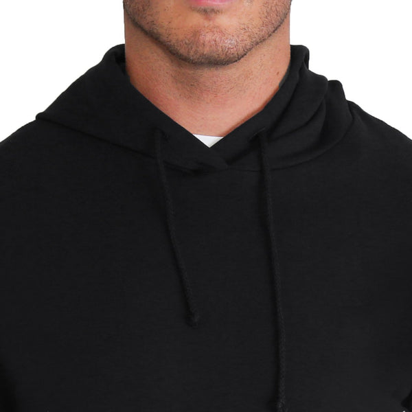 Plain black hoodie hot sale front and back