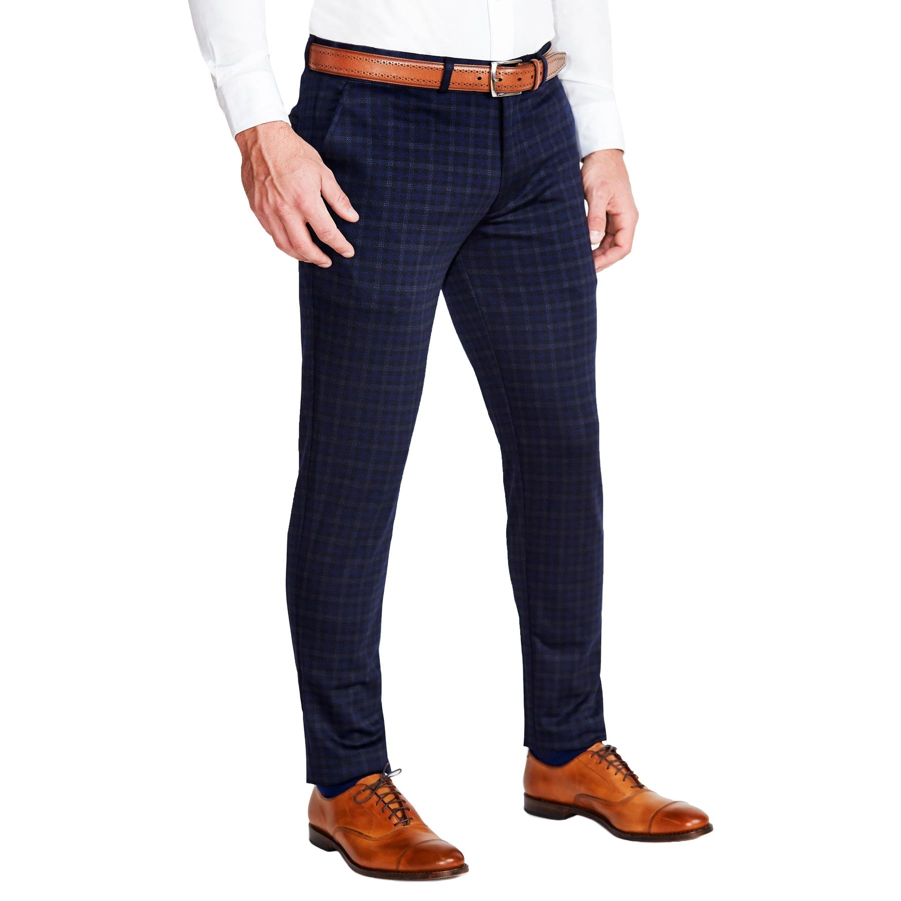 blue plaid dress pants mens Awearness Kenneth Cole Modern Fit Suit Pants, Blue Plaid