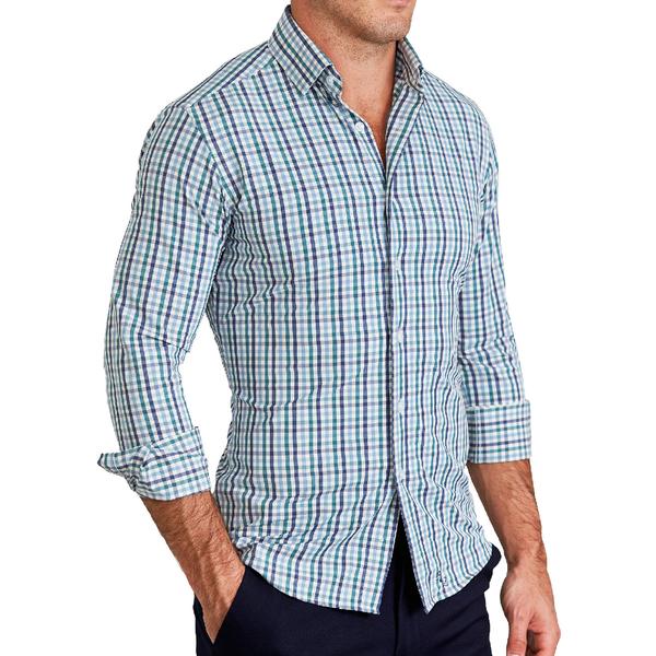 "The Parker" Navy, Light Blue and Pine Green Gingham