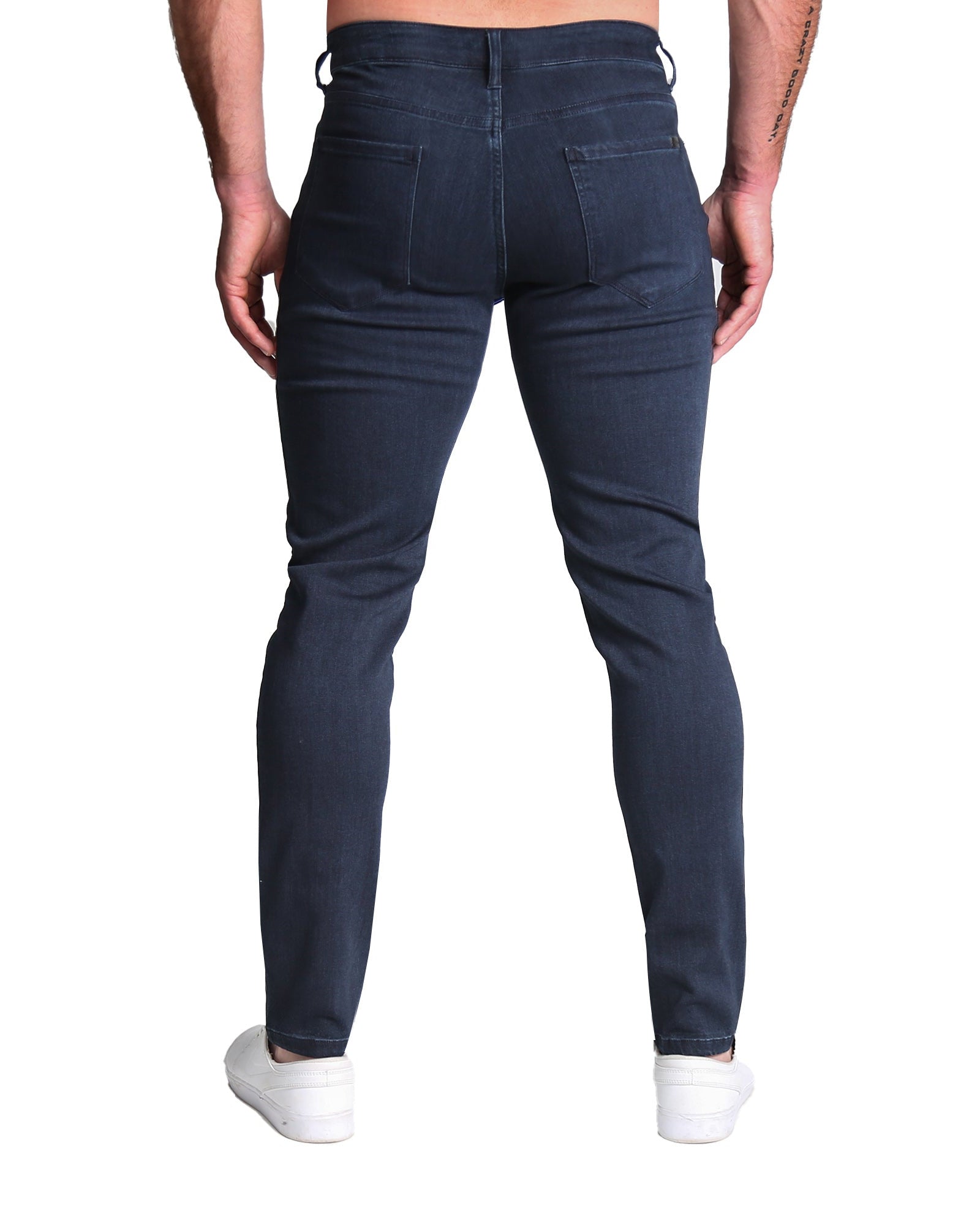 Athletic Fit Stretch Jeans - Navy