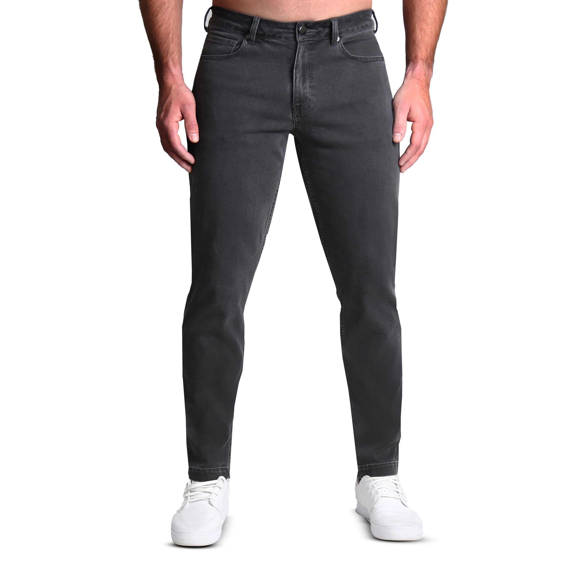 Athletic Fit Stretch Jeans - Charcoal