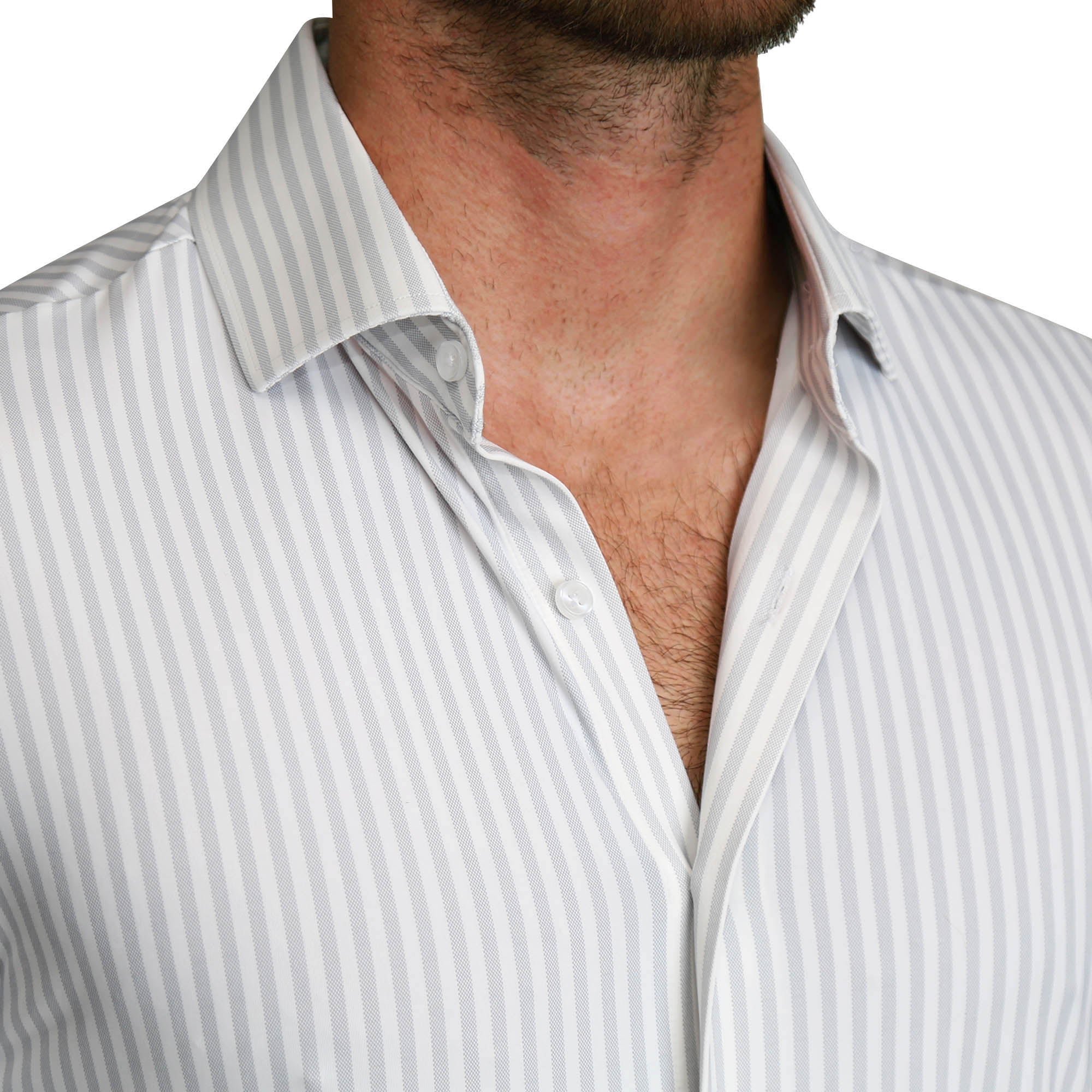 "The Anchor" Light Grey Bengal Stripe