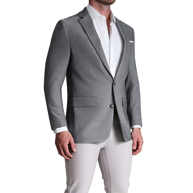 Athletic Fit Stretch Blazer - Heathered Grey