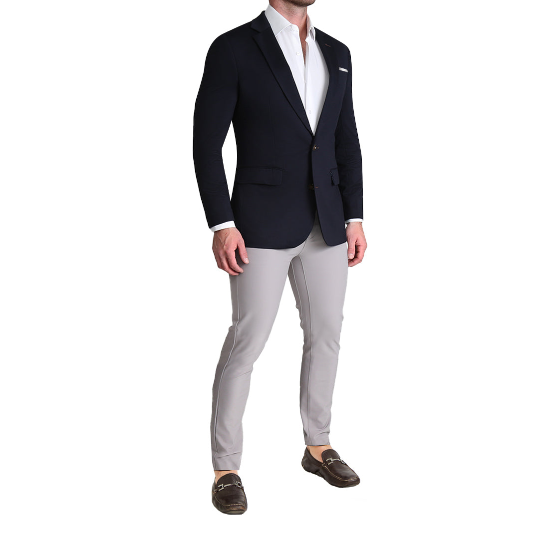 Athletic Fit Stretch Blazer - Navy