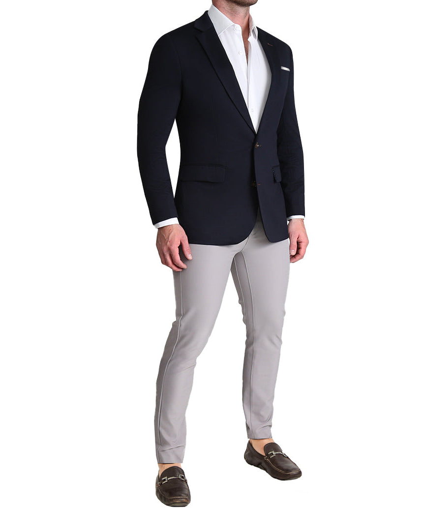 Athletic Fit Stretch Blazer - Navy