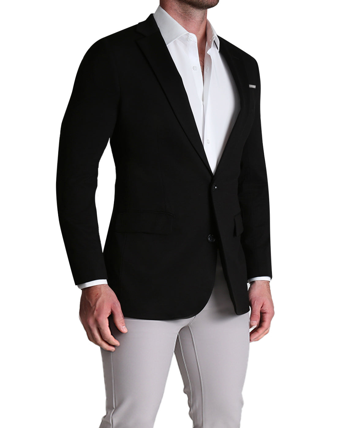 Athletic Fit Stretch Blazer - Black
