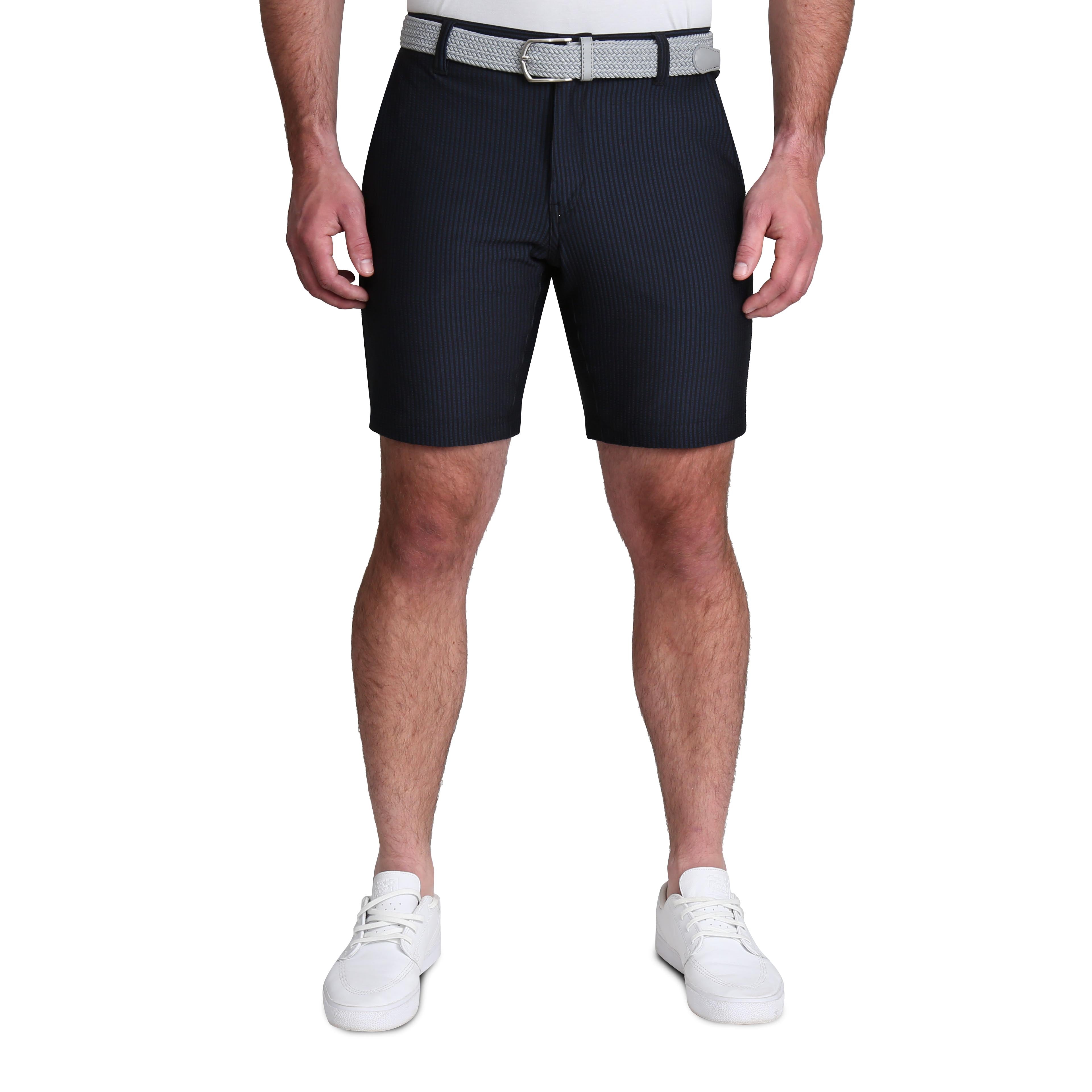 Athletic Fit Shorts - Navy Seersucker