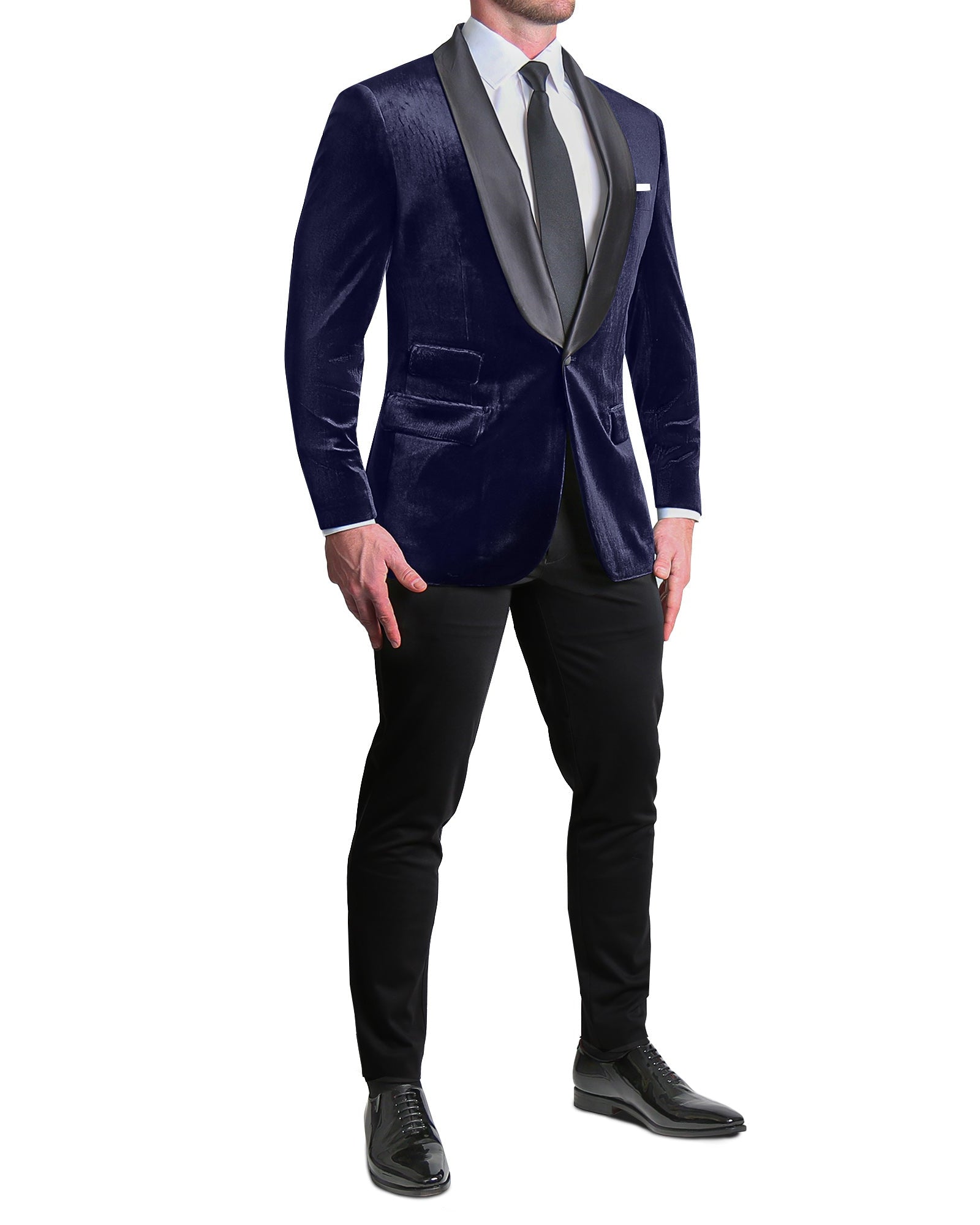 Athletic Fit Stretch Tuxedo - Navy Velvet