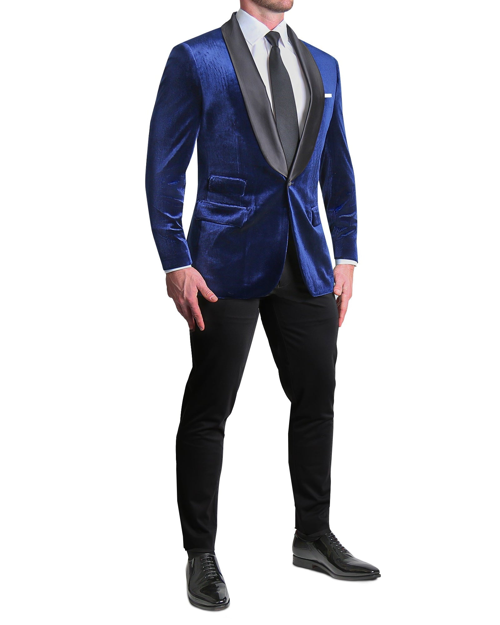 Athletic Fit Stretch Tuxedo - Blue Velvet