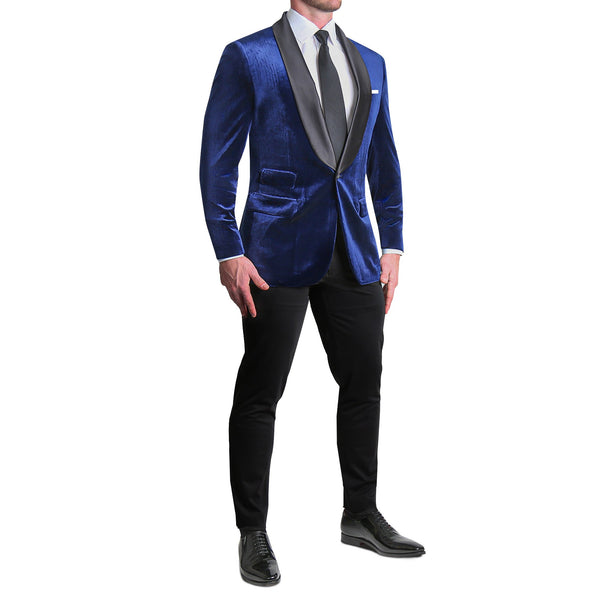 Athletic Fit Stretch Suit - Solid Royal Blue