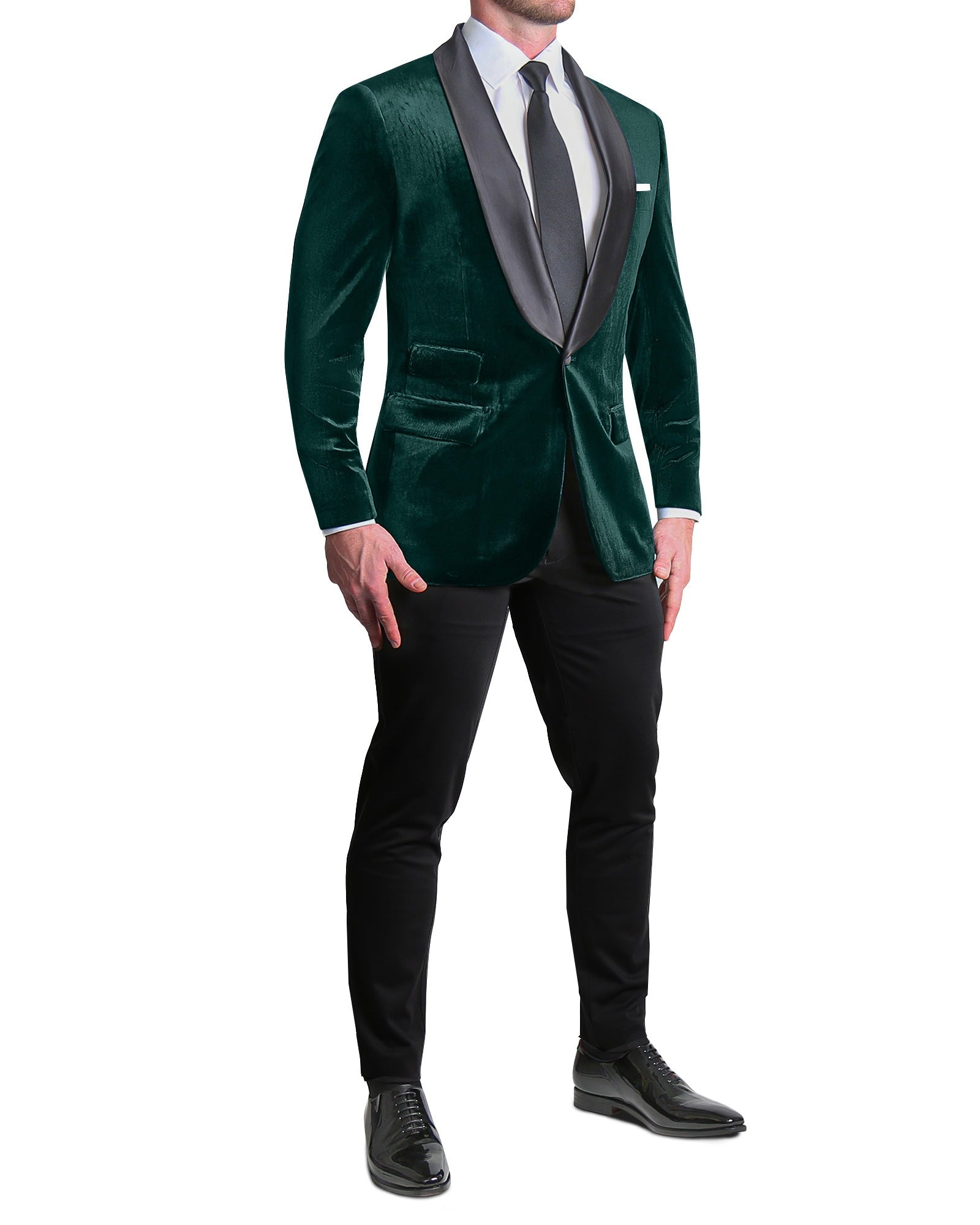 Athletic Fit Stretch Tuxedo - Green Velvet