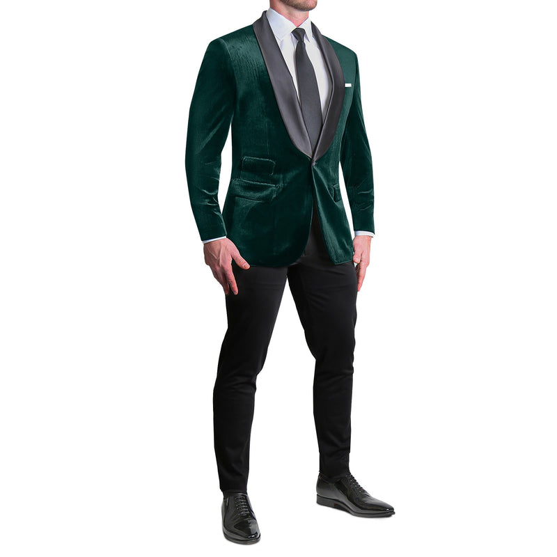 Athletic Fit Stretch Tuxedo - Green Velvet