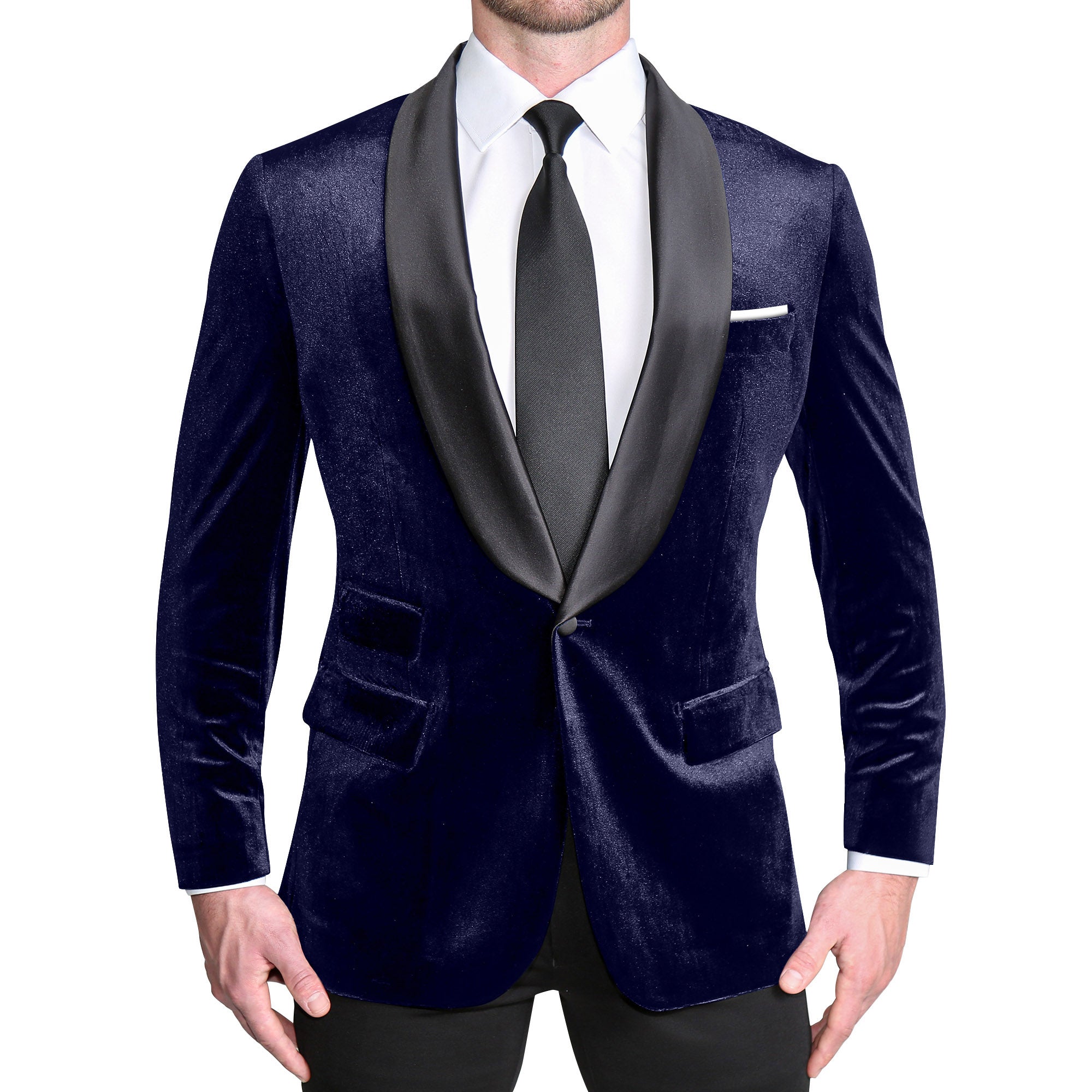 Athletic Fit Stretch Tuxedo - Navy Velvet