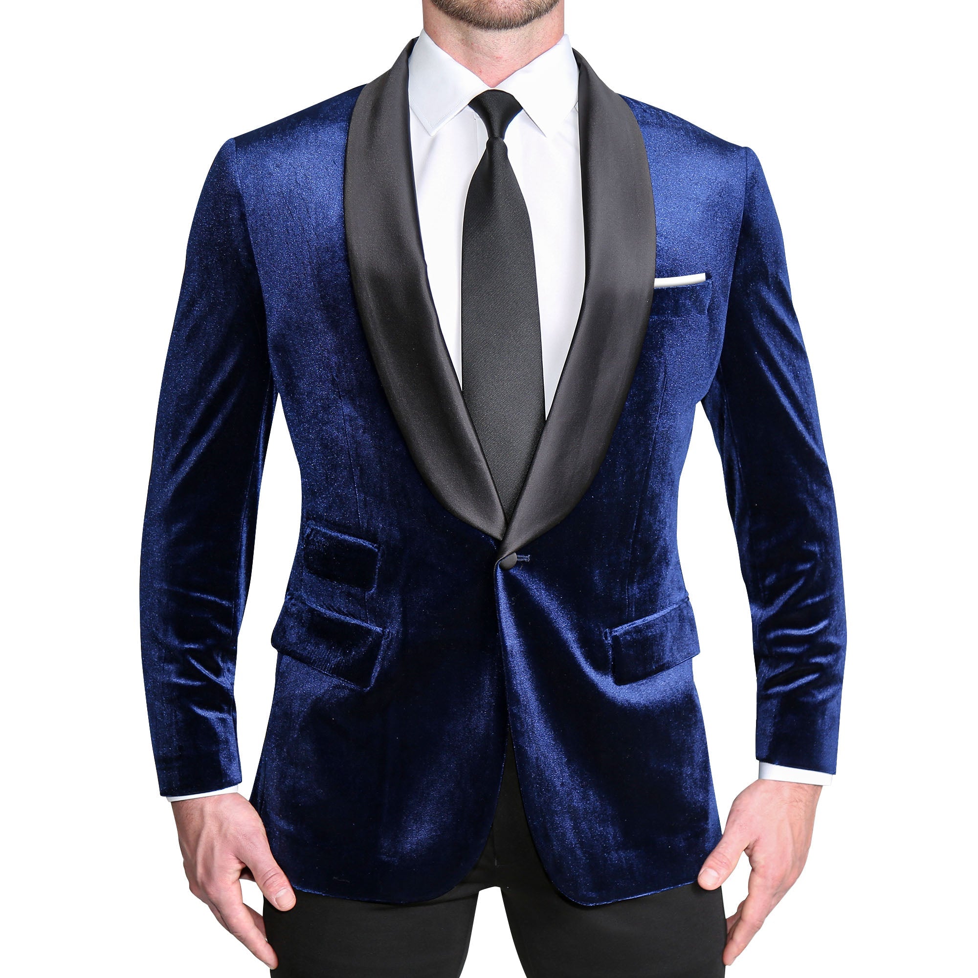 Athletic Fit Stretch Tuxedo - Blue Velvet