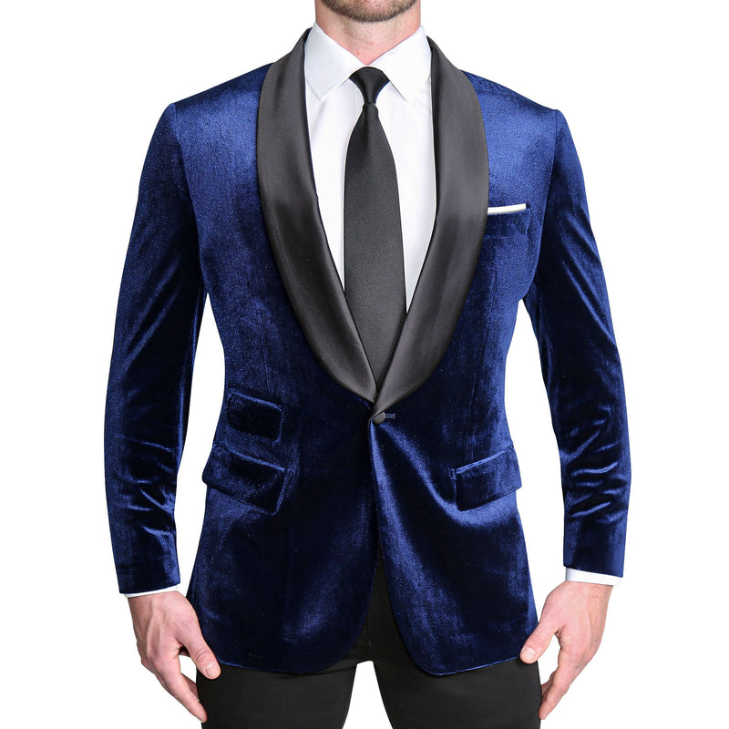Athletic Fit Stretch Tuxedo - Blue Velvet (Special Order: 5-Week Lead-Time)