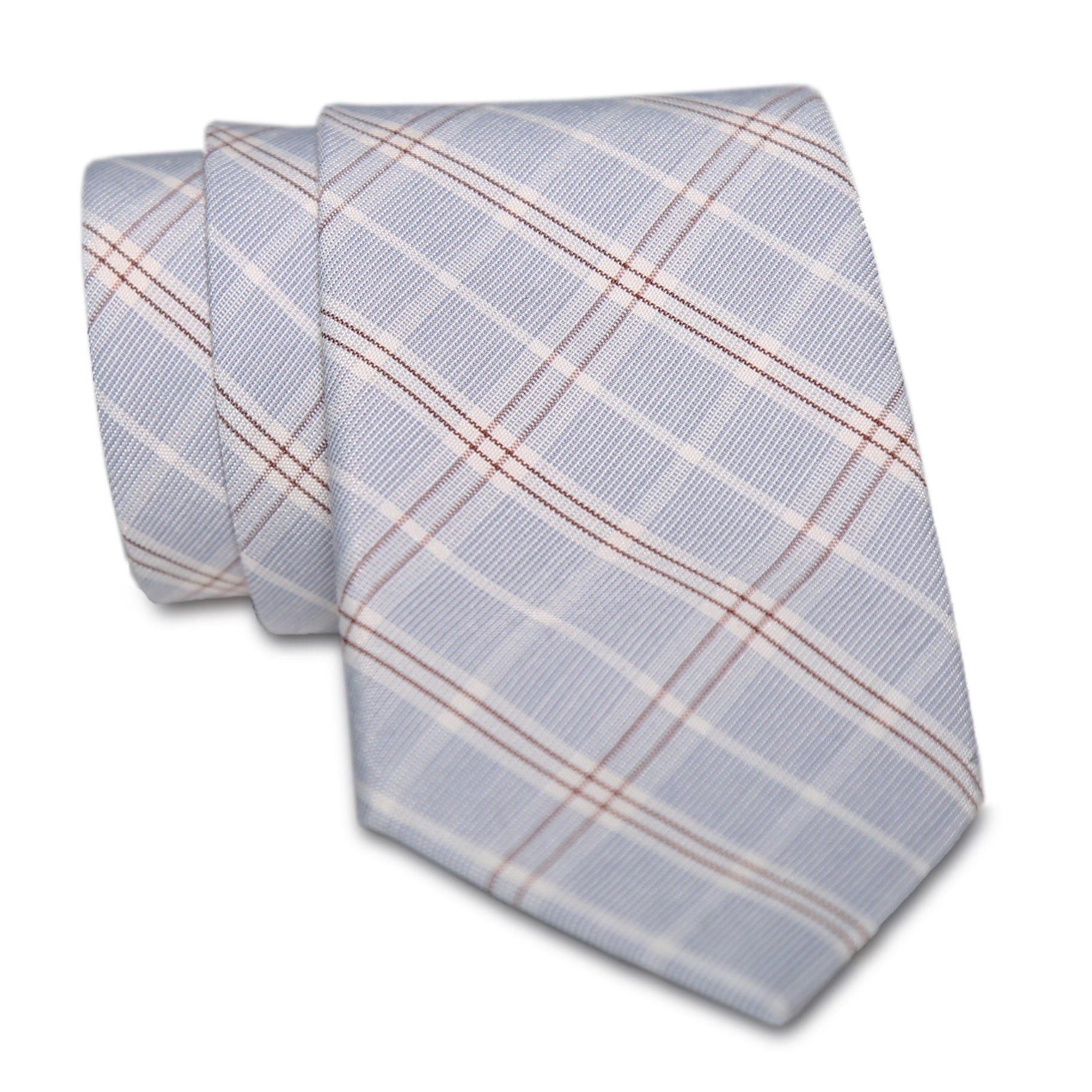 Light Blue Plaid Tie