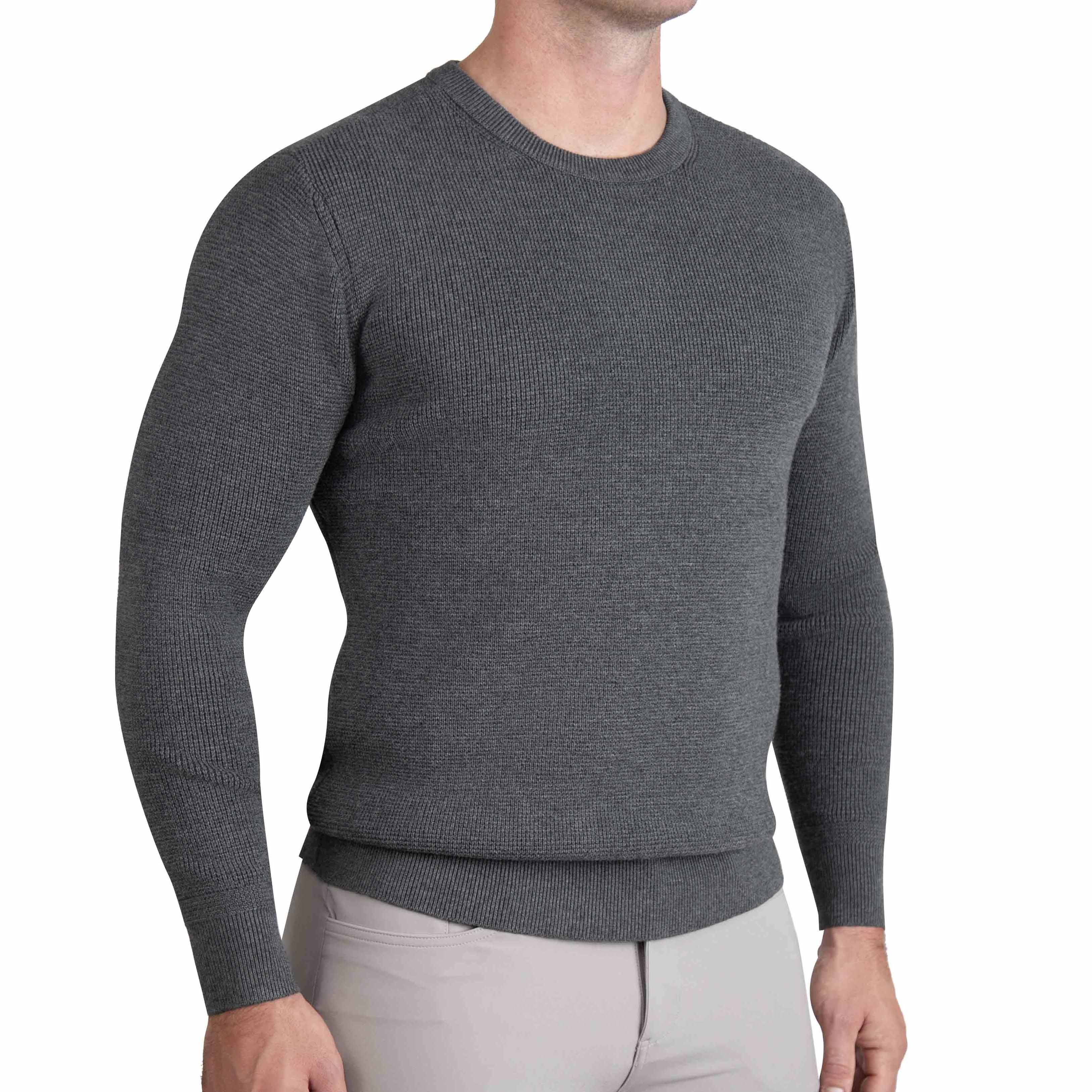 Heavy Knit Crewneck - Charcoal