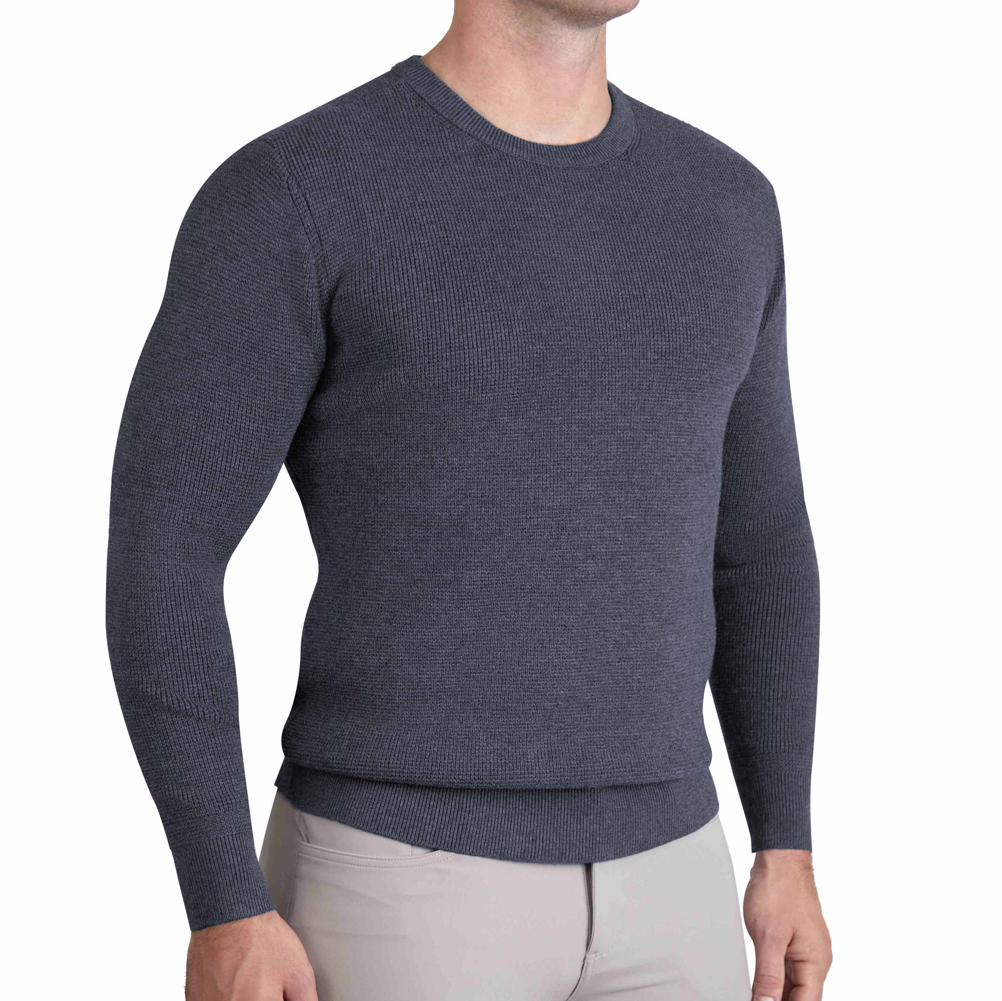 Heavy Knit Crewneck  - Navy