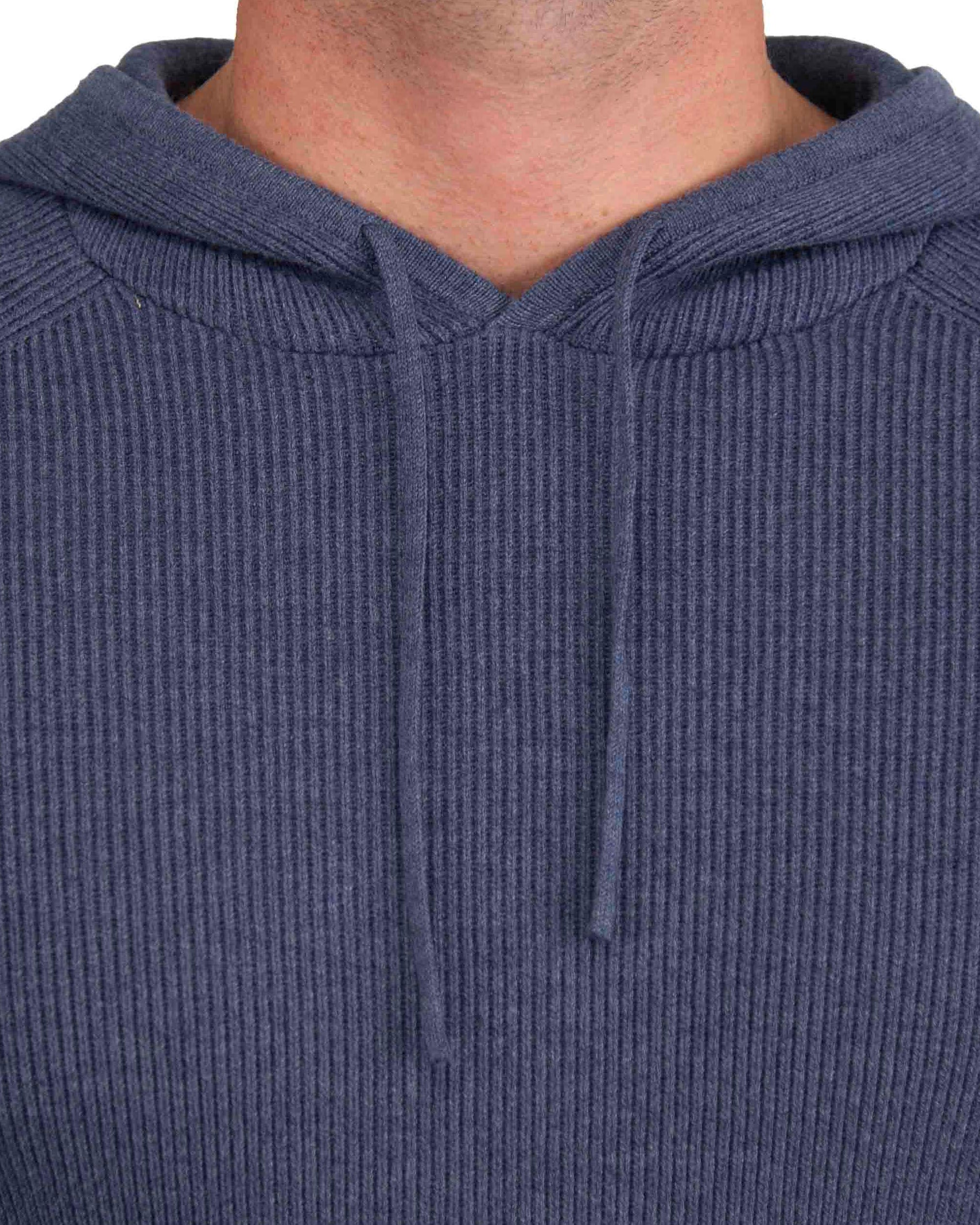 Heavy Knit Hoodie - Navy