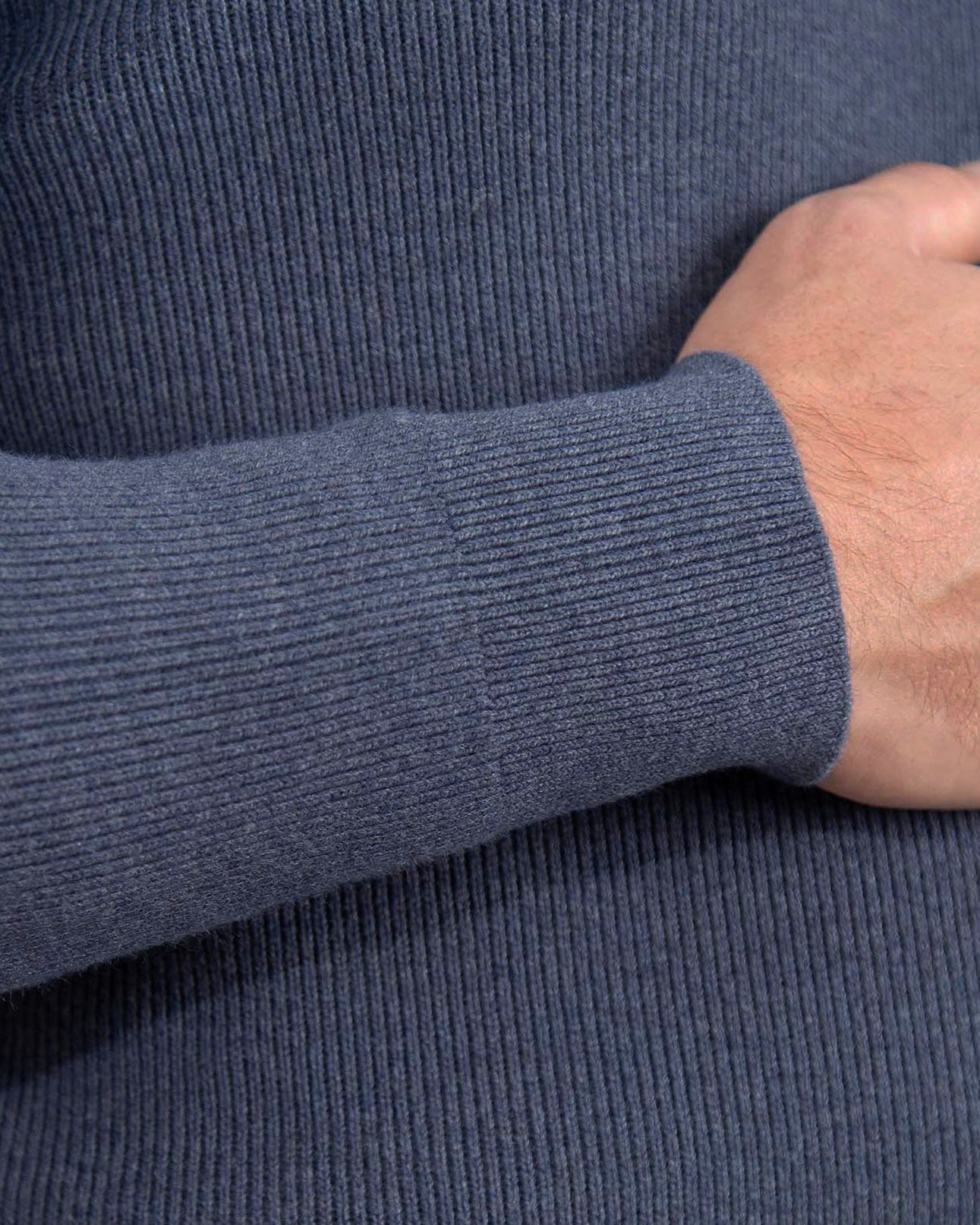 Heavy Knit Hoodie - Navy