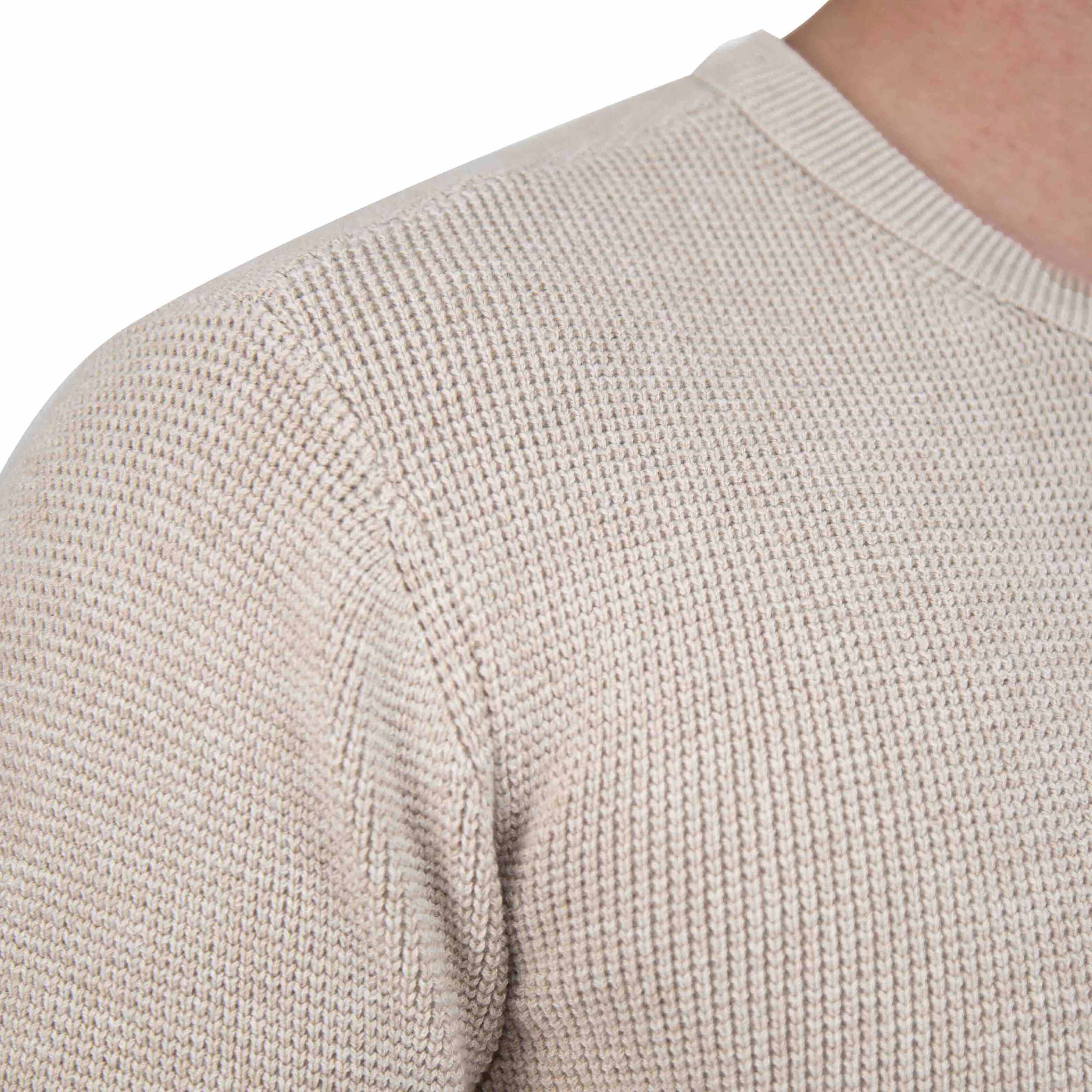 Heavy Knit Crewneck  - Tan