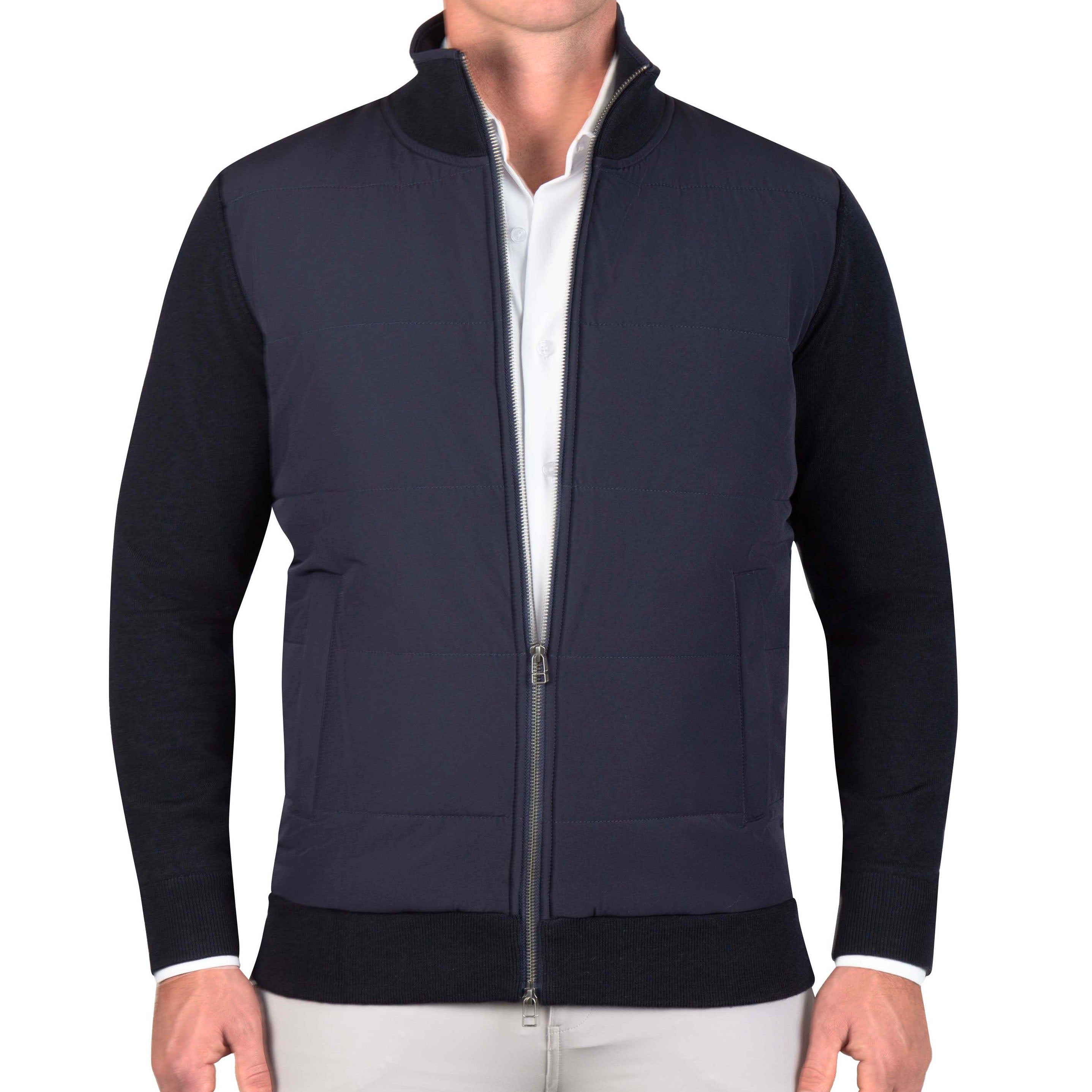 Knit Zip Jacket - Navy