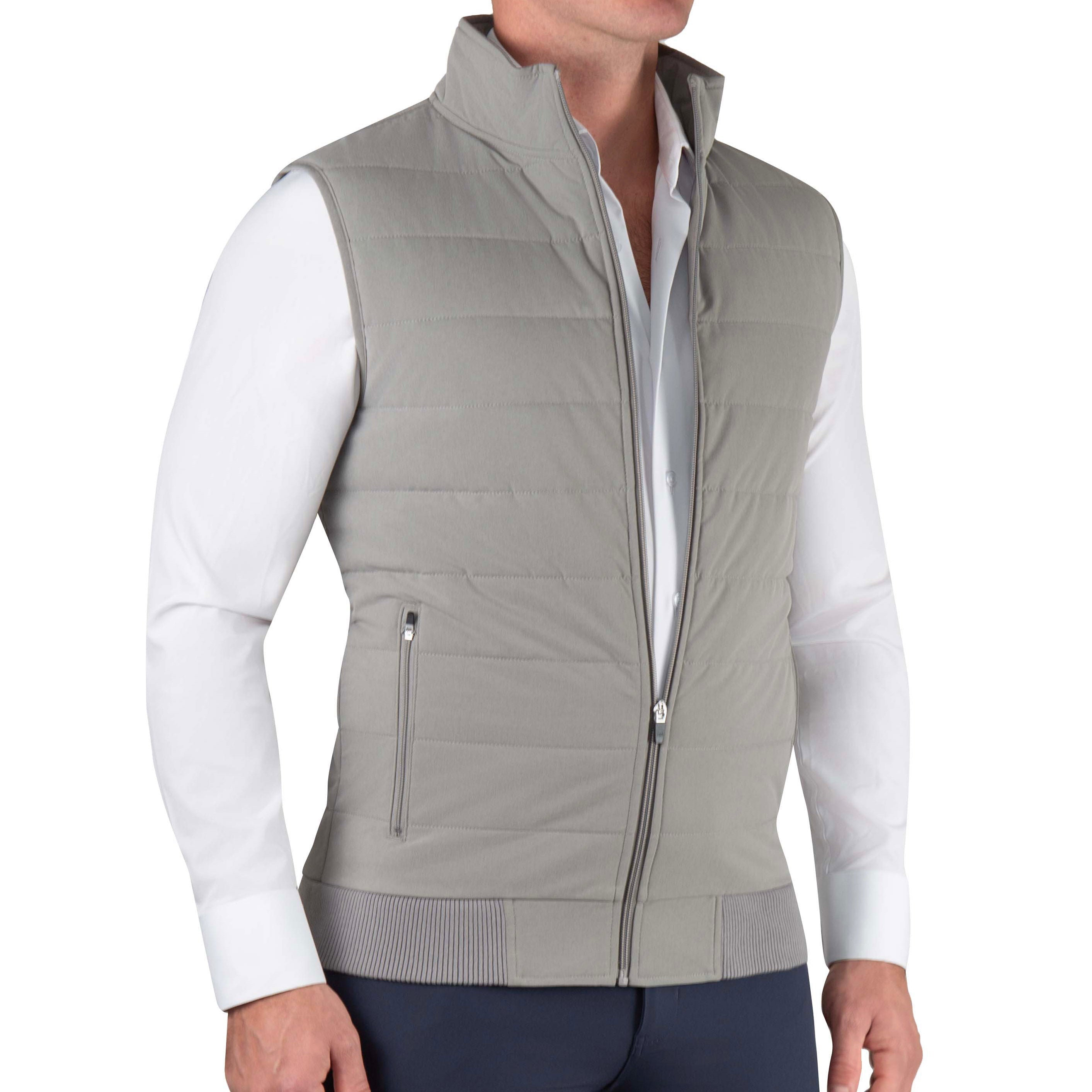 Elevated Puffer Vest - Light Grey