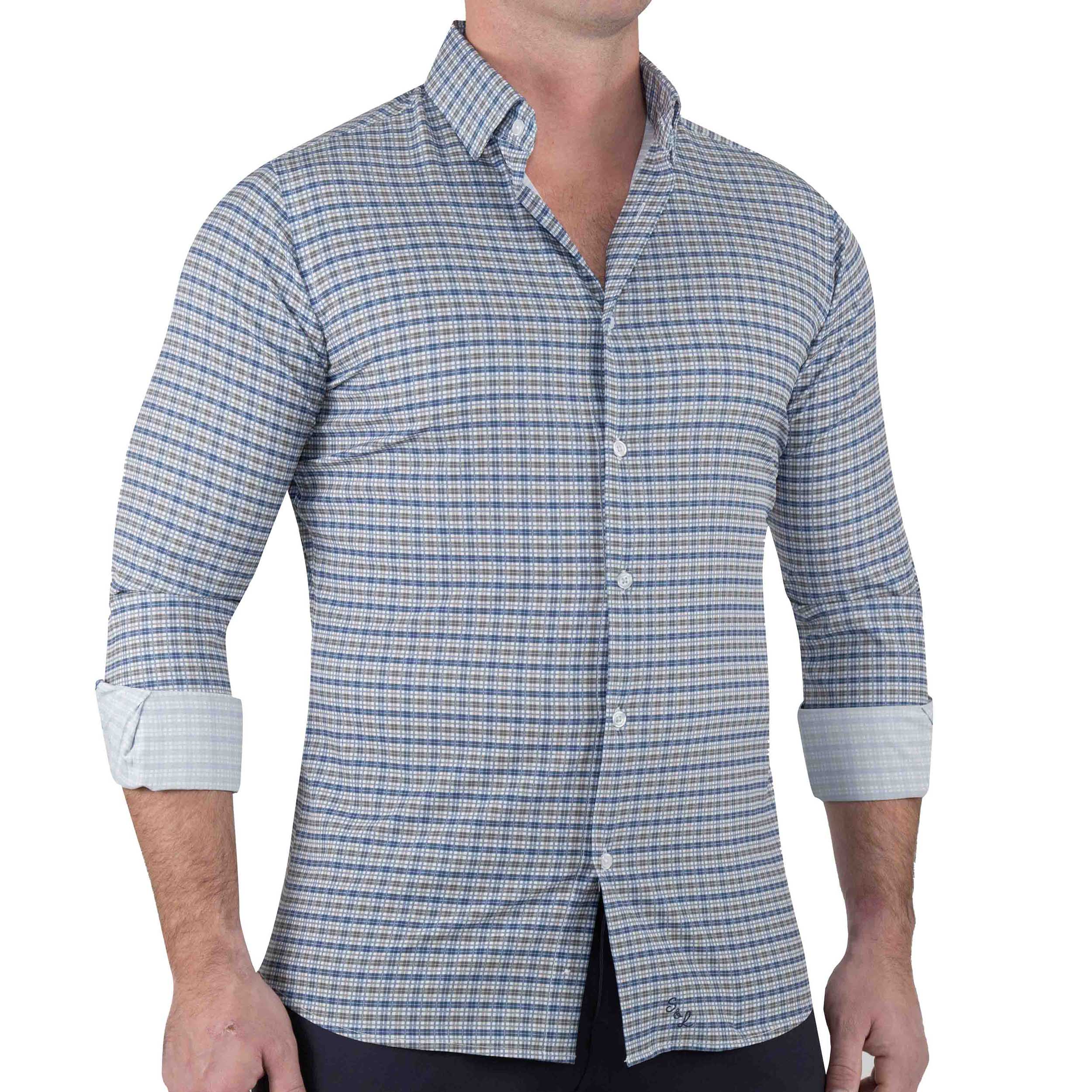 "The Fitz" Brown & Navy Plaid