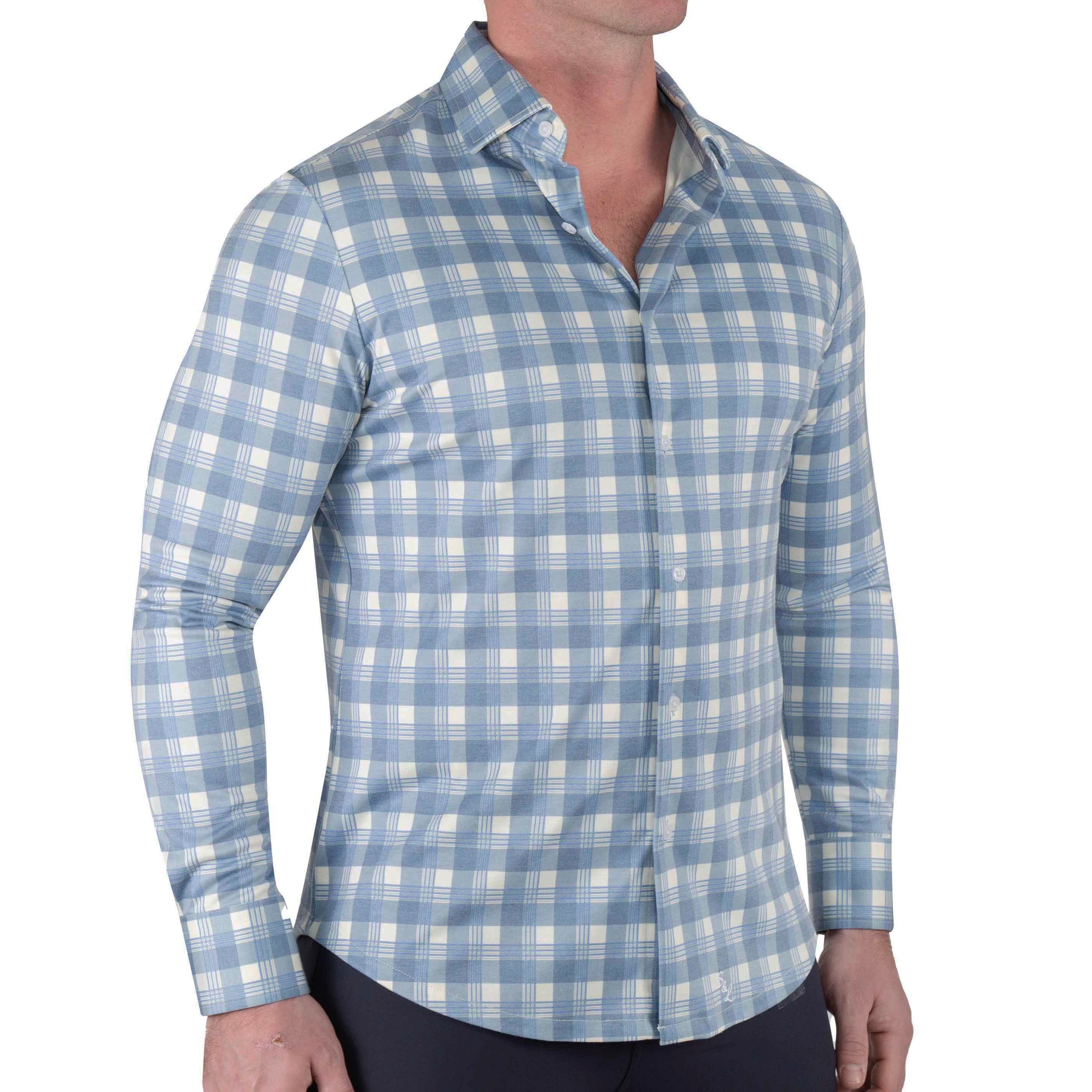 "The Jude" Light Blue & White Plaid