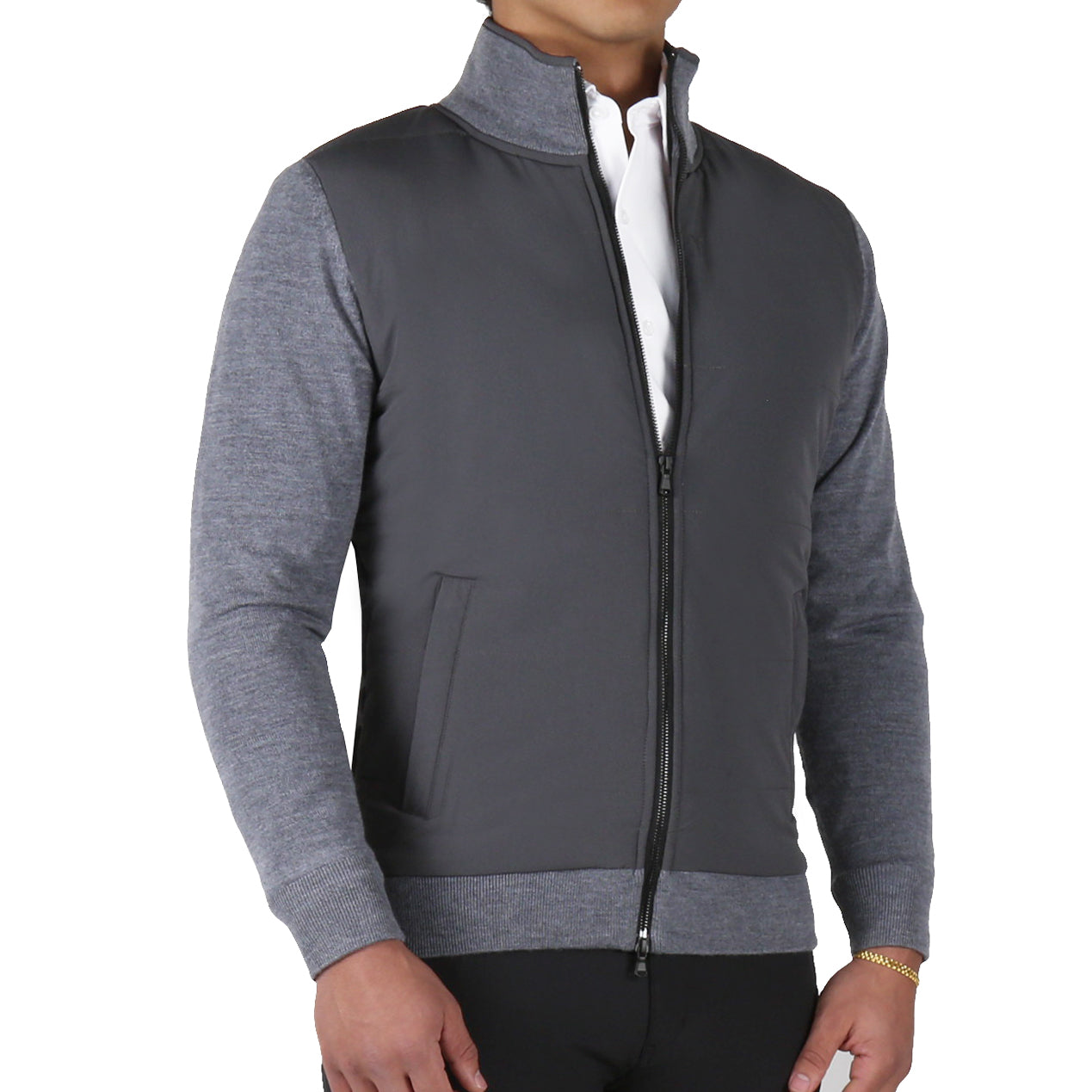 Knit Zip Jacket - Grey