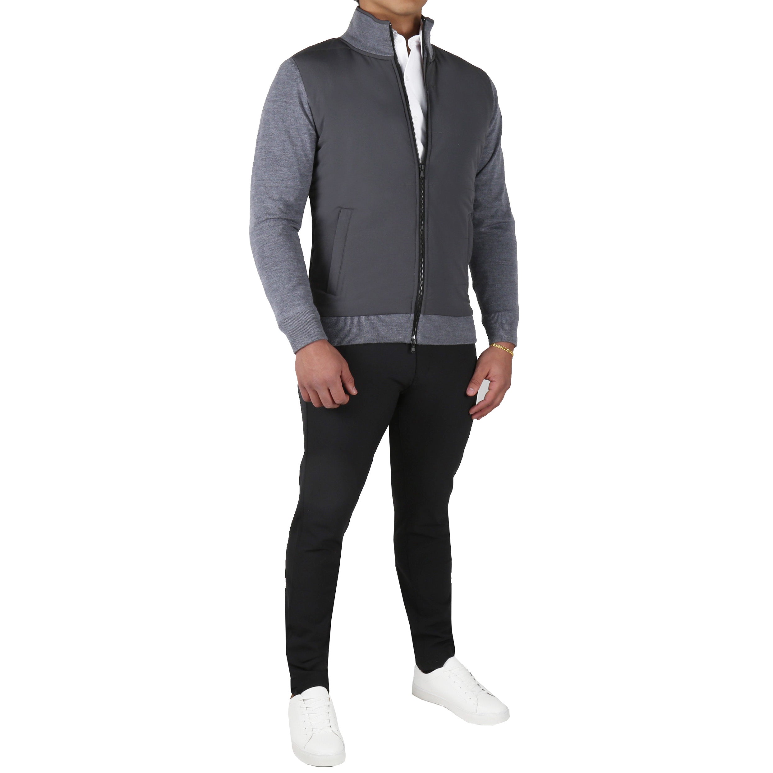 Knit Zip Jacket - Grey