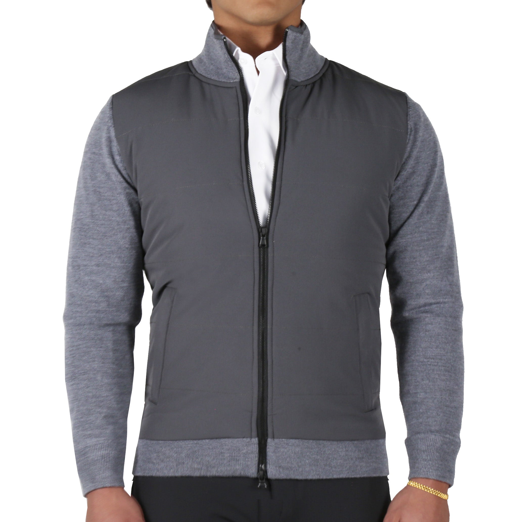 Knit Zip Jacket - Grey