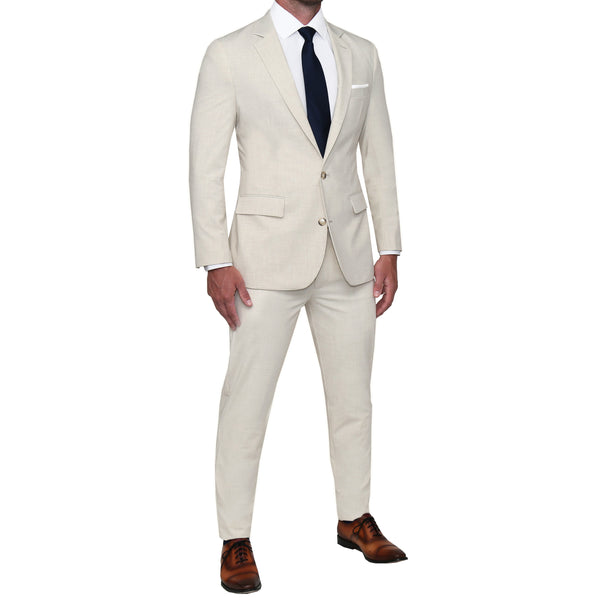 Athletic Fit Stretch Suit - Knit Blue Chalk Stripe - State and Liberty  Clothing Company Canada