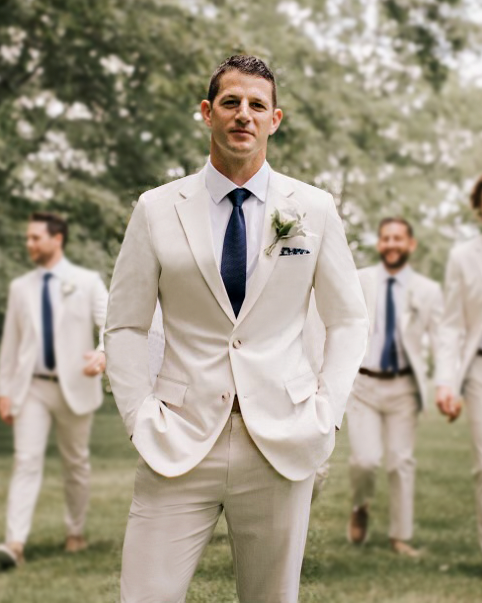 Athletic Fit Stretch Blazer - Lightweight Heathered Bamboo