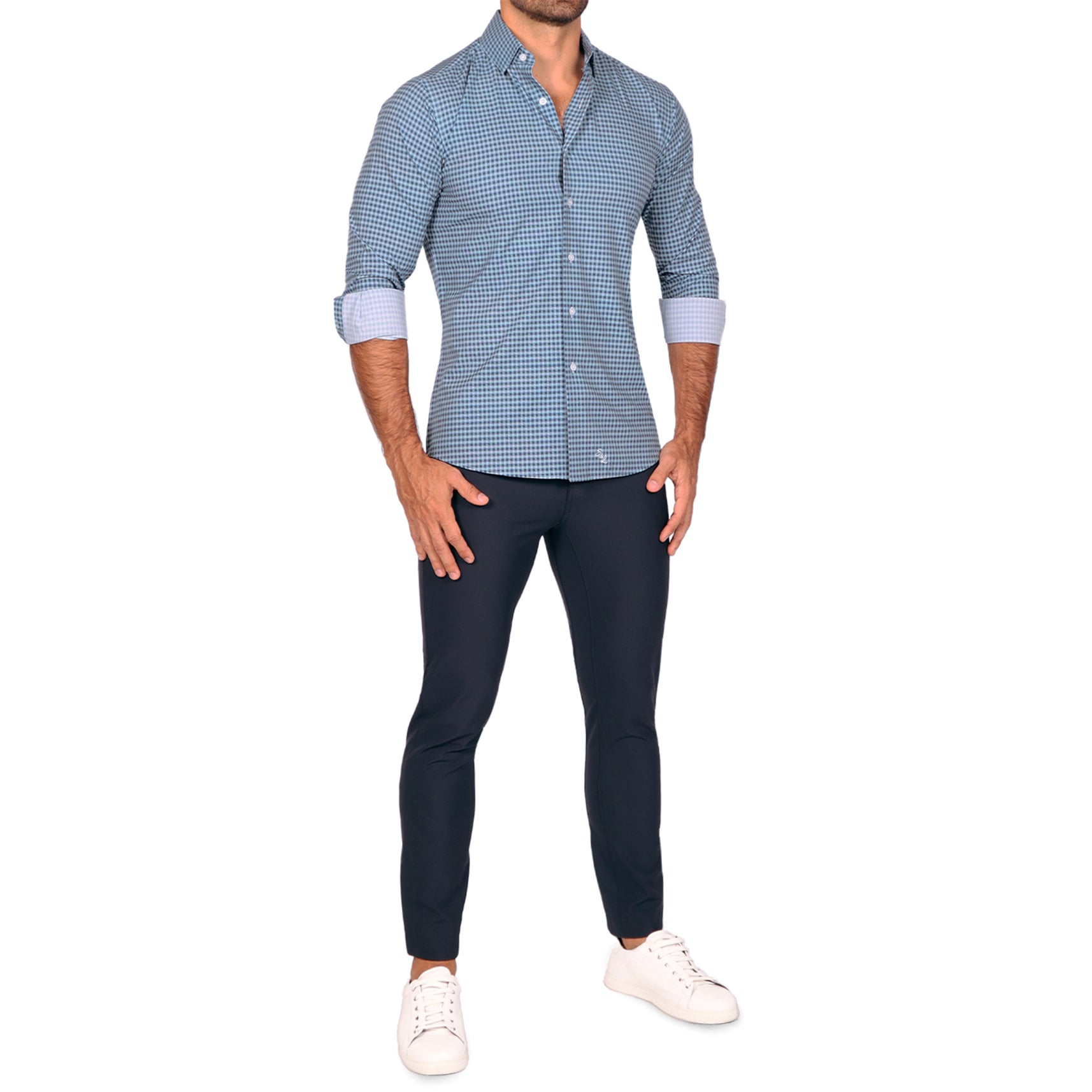 "The Brooklyn" Navy & Light Blue Gingham