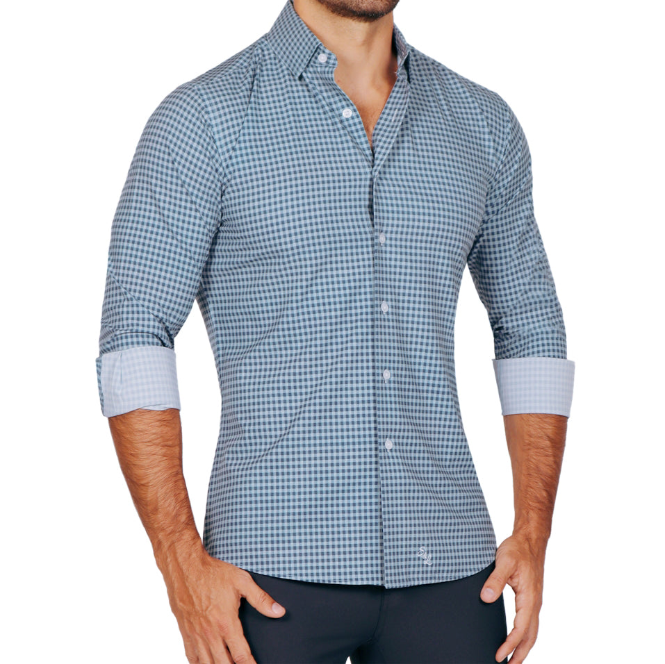 "The Brooklyn" Navy & Light Blue Gingham