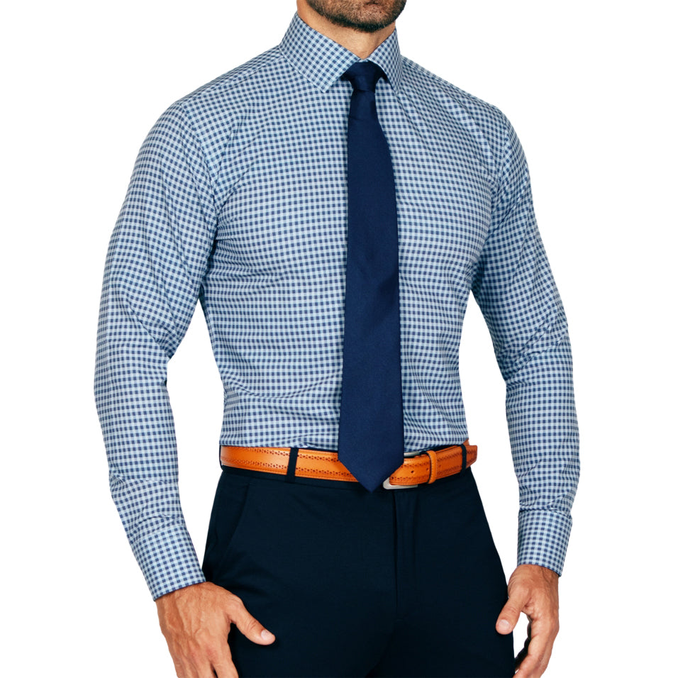 "The Brooklyn" Navy & Light Blue Gingham