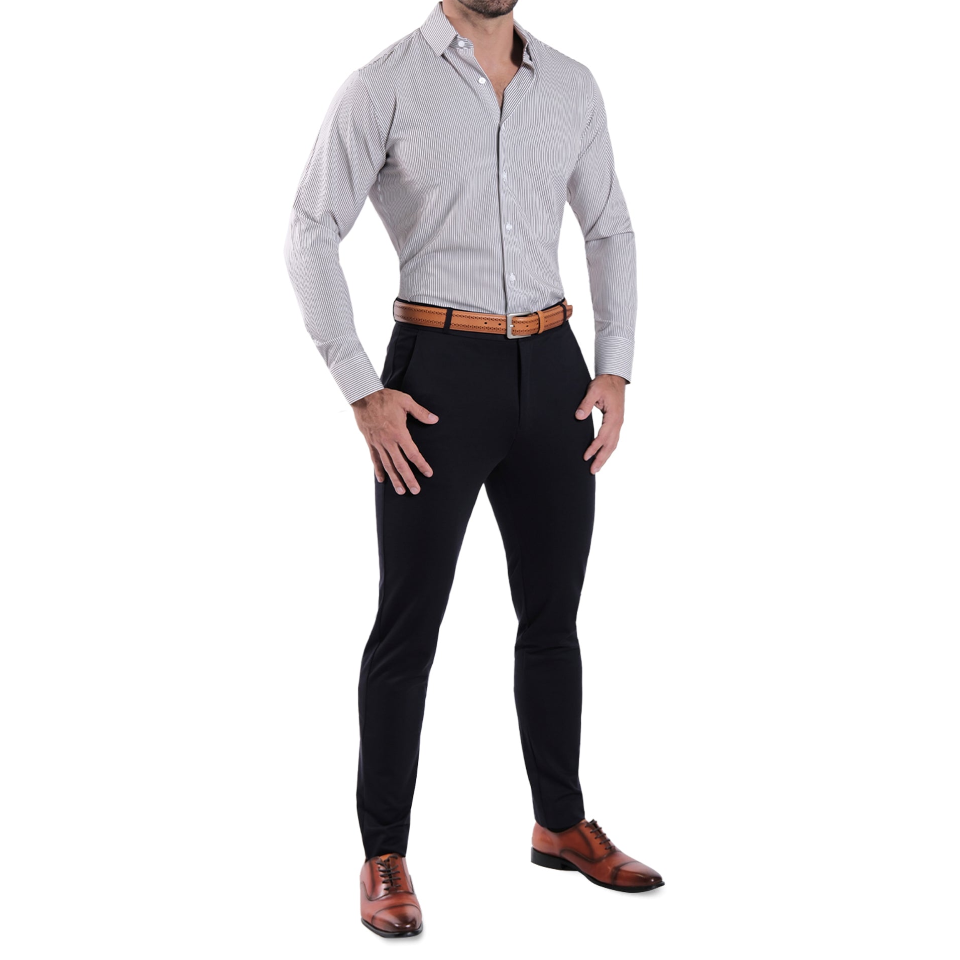 "The Calloway" Dark Brown Bengal Stripe