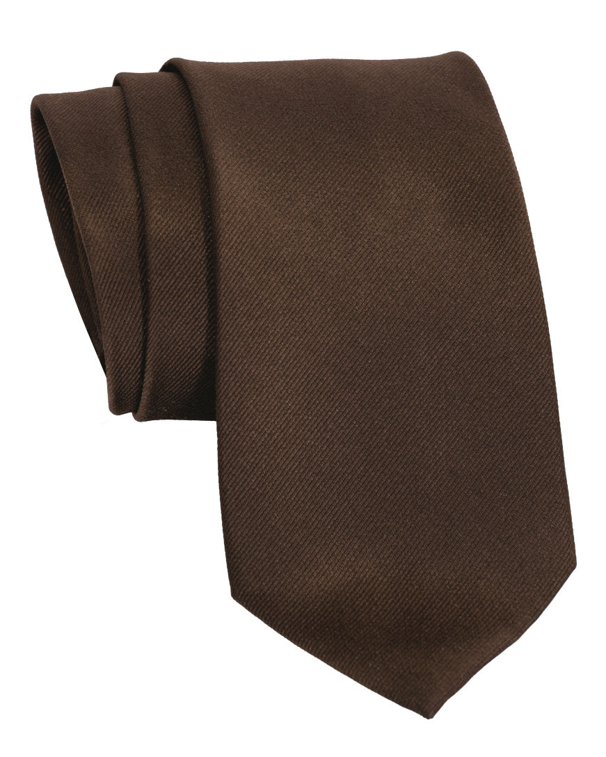 Dark Brown Woven Silk Tie