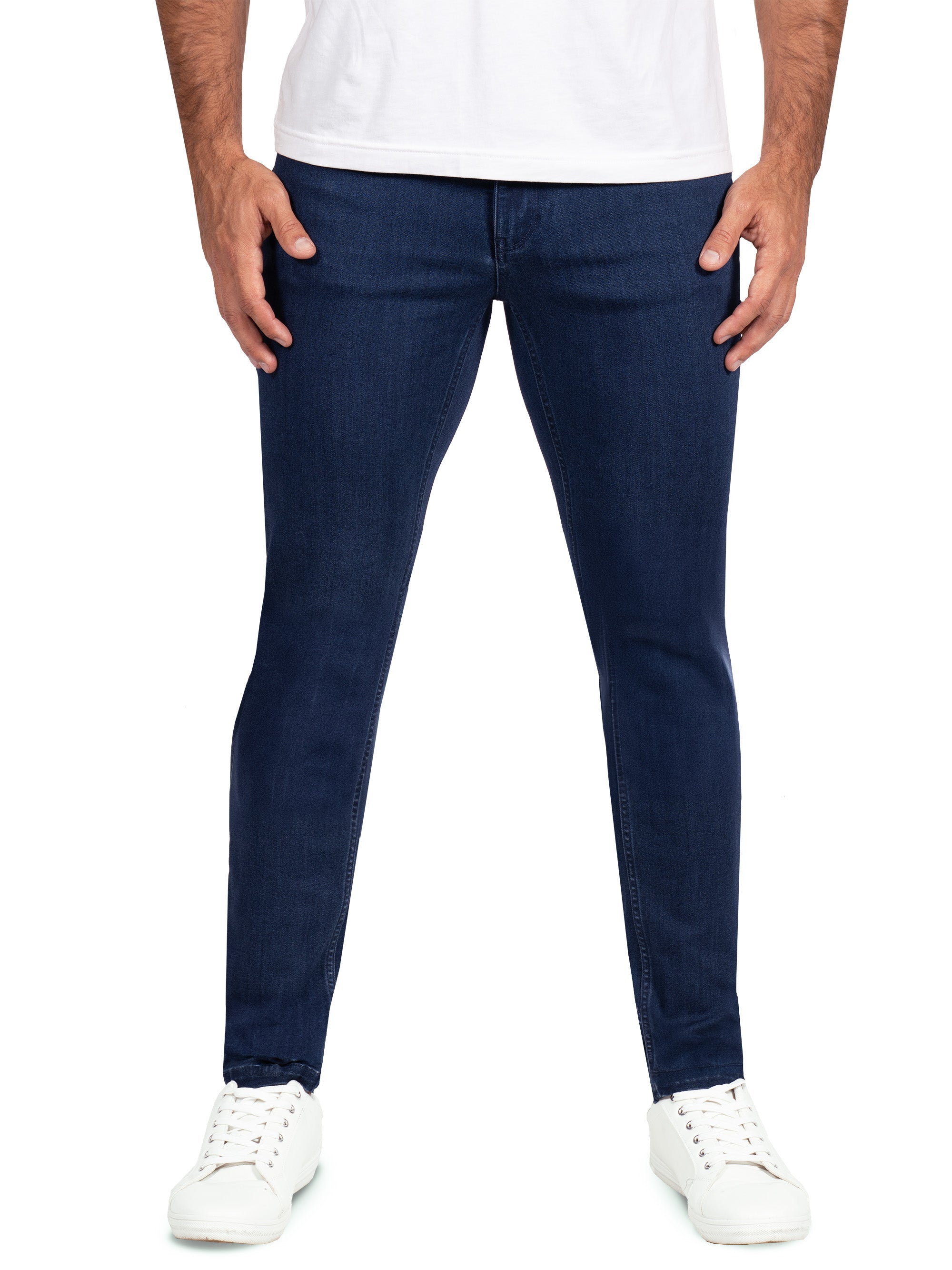 Athletic Fit Stretch Jeans - Mid Blue