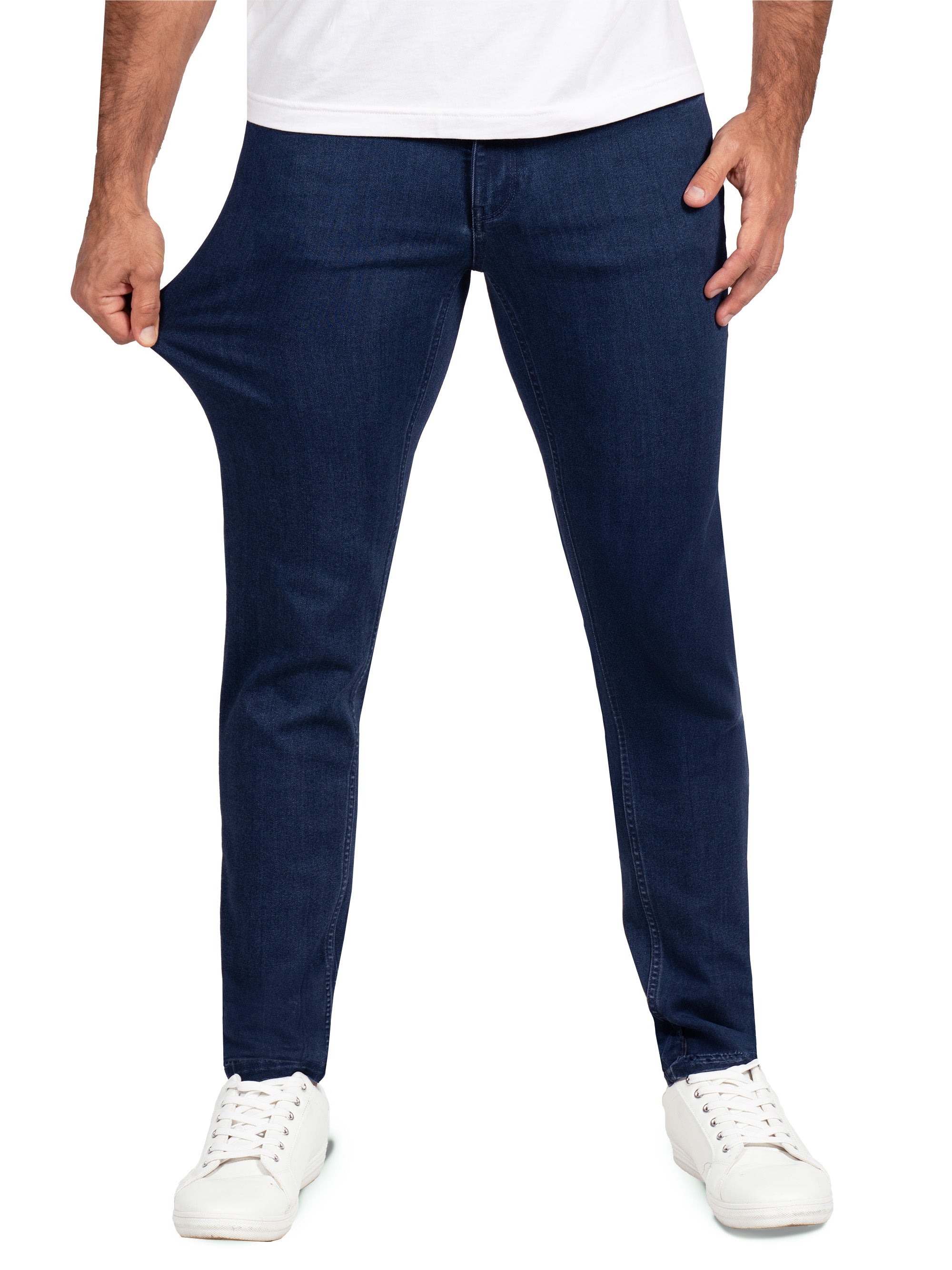 Athletic Fit Stretch Jeans - Mid Blue