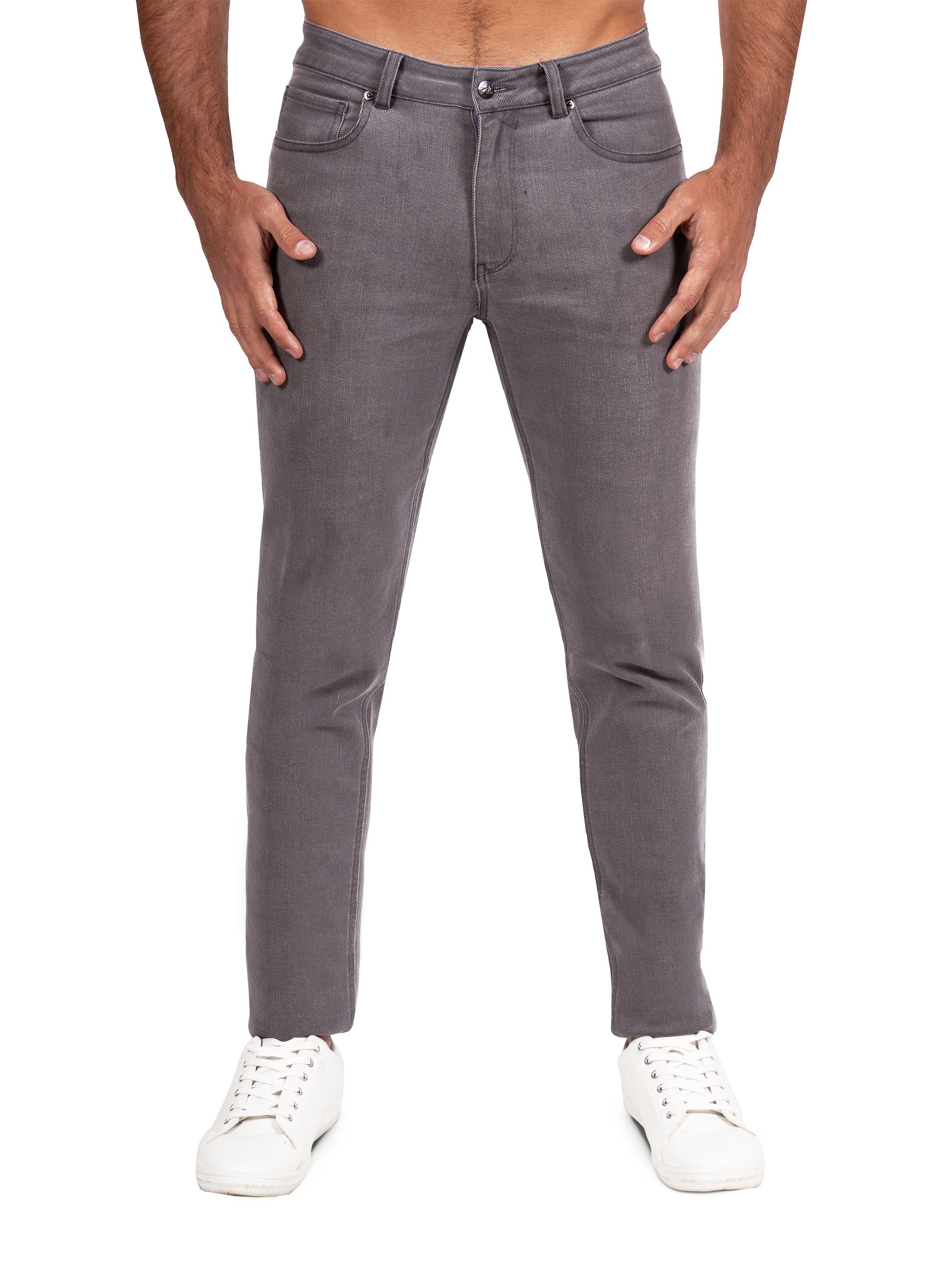 Athletic Fit Stretch Jeans - Slate Grey