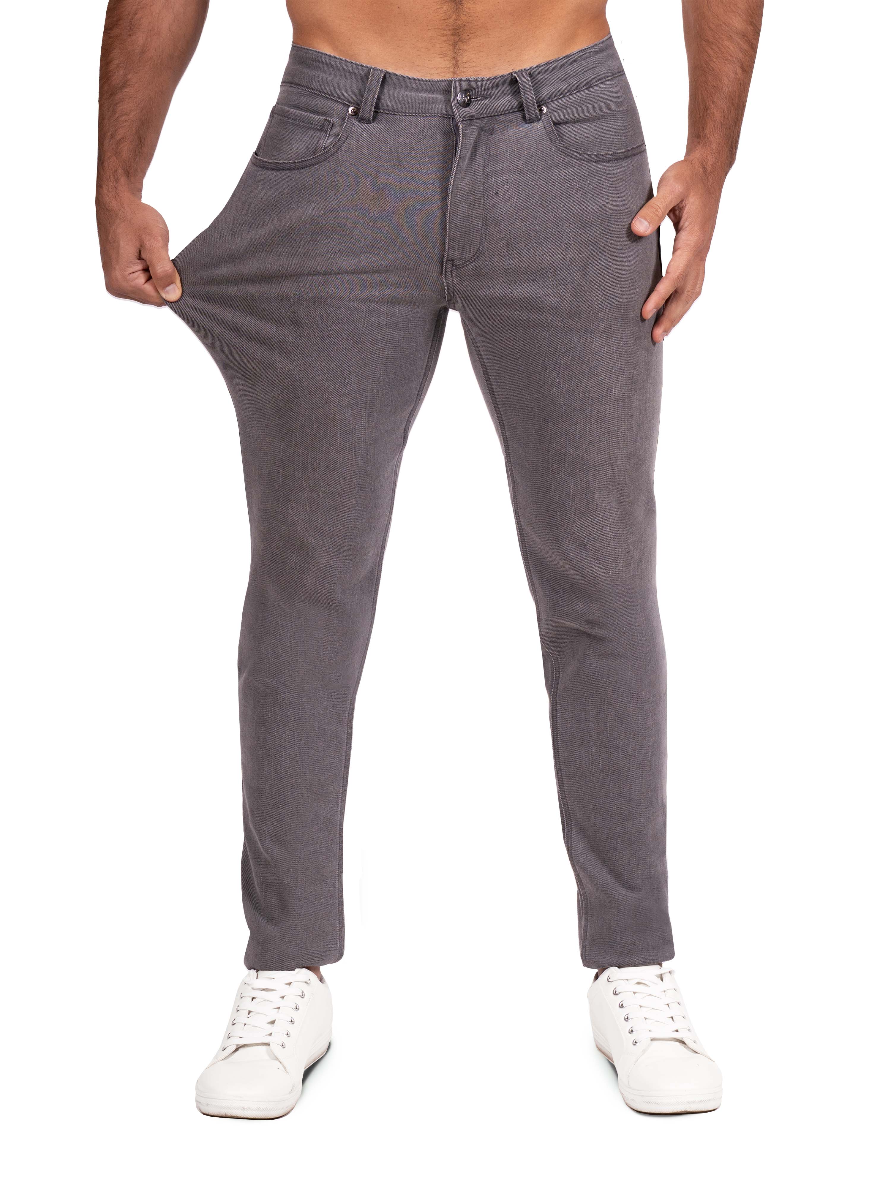 Athletic Fit Stretch Jeans - Slate Grey