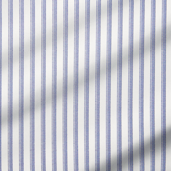 "The Wilfred" Sport Shirt - Blue & White Striped