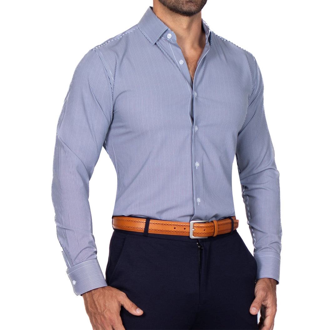 "The Hugo" Navy Pinstripe
