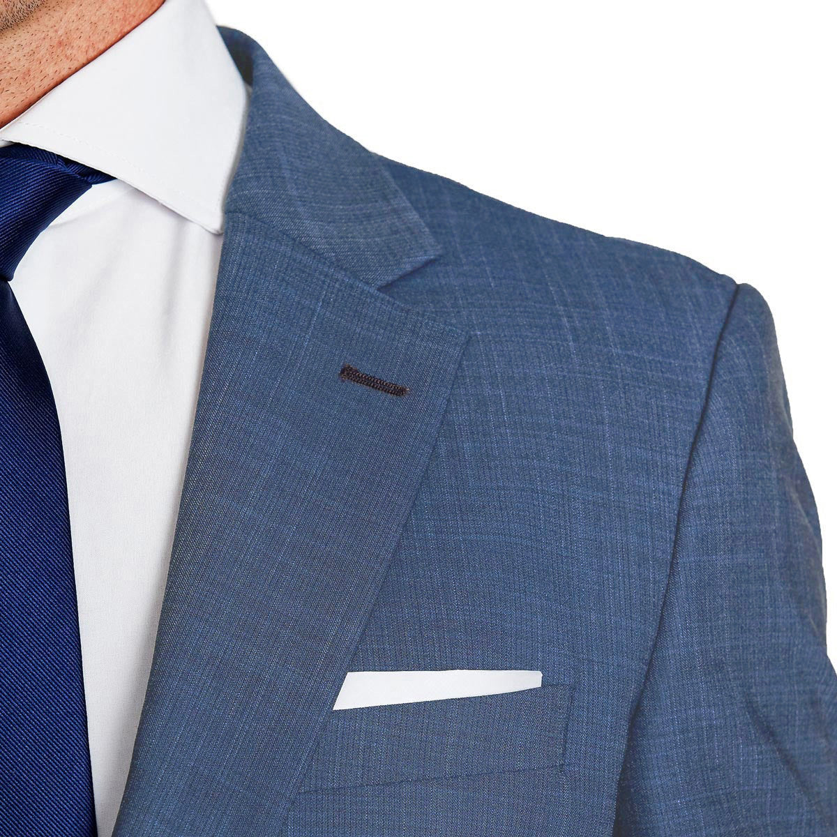 Athletic Fit Stretch Blazer - Heathered Blue