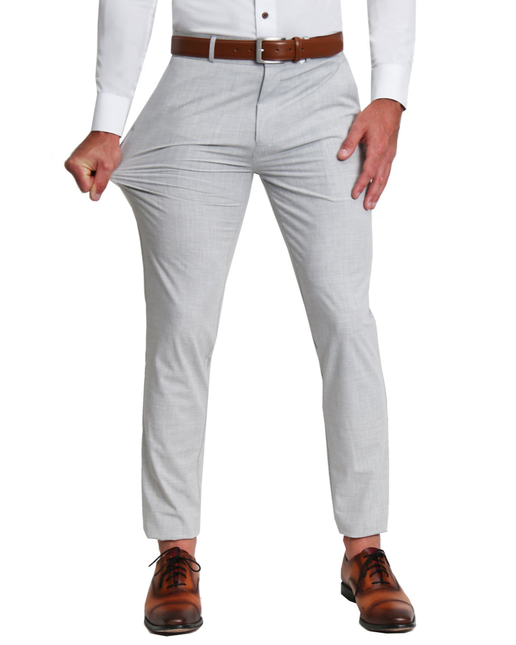 Athletic Fit Stretch Blazer - Lightweight Heathered Light Grey